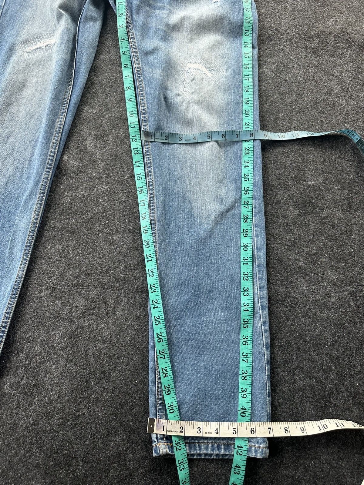 Japanese Brand Alcott Rugged Denim Distressed Washed Denim D105 Size US 34 / EU 50 - 7 Thumbnail