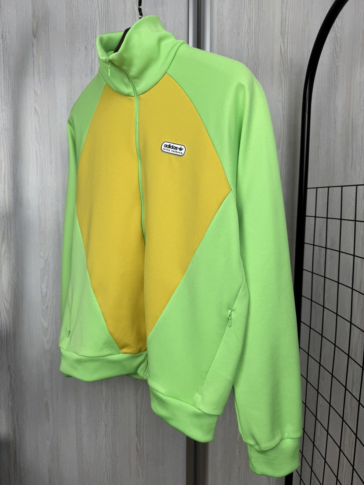 Adidas Adidas x Lotta Volkova Green Yellow Podium Track Top Jacket Size M / US 6-8 / IT 42-44 - 7 Thumbnail