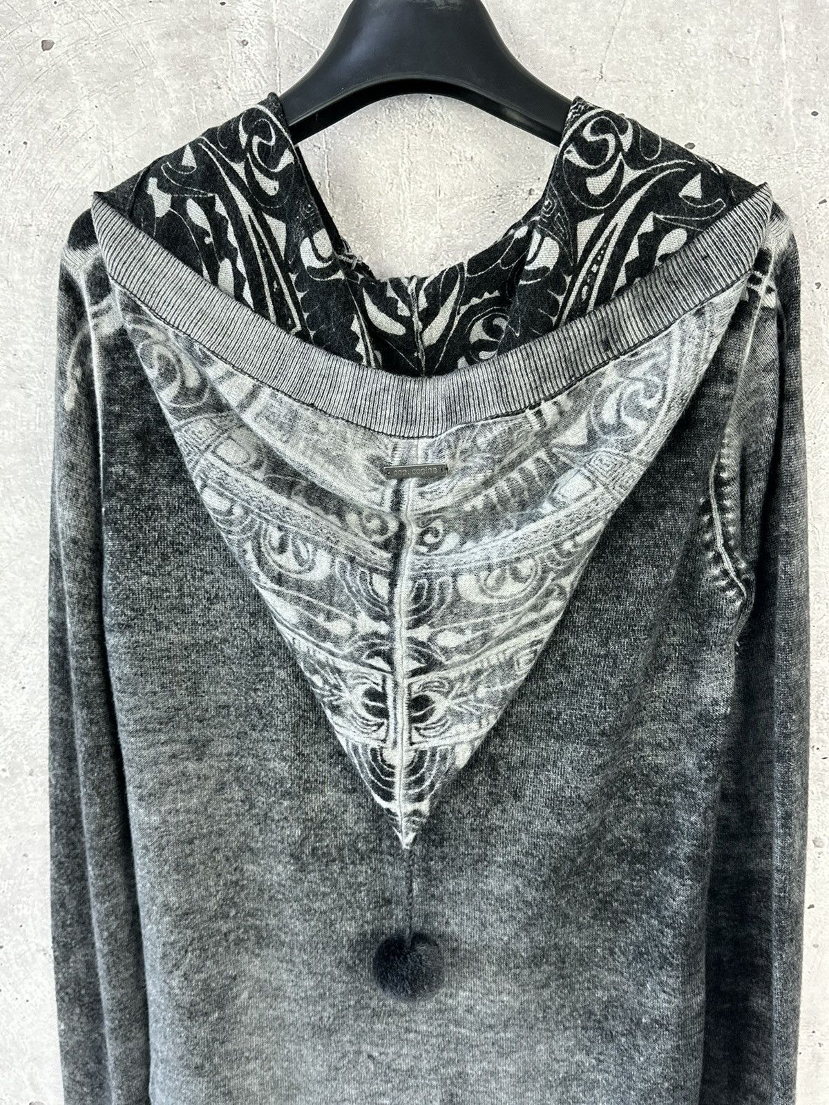 Cop Copine × Vintage Cop Copine Aztec Tattoo Print Washed Grey Long Cardigan Size S / US 4 / IT 40 - 7 Thumbnail
