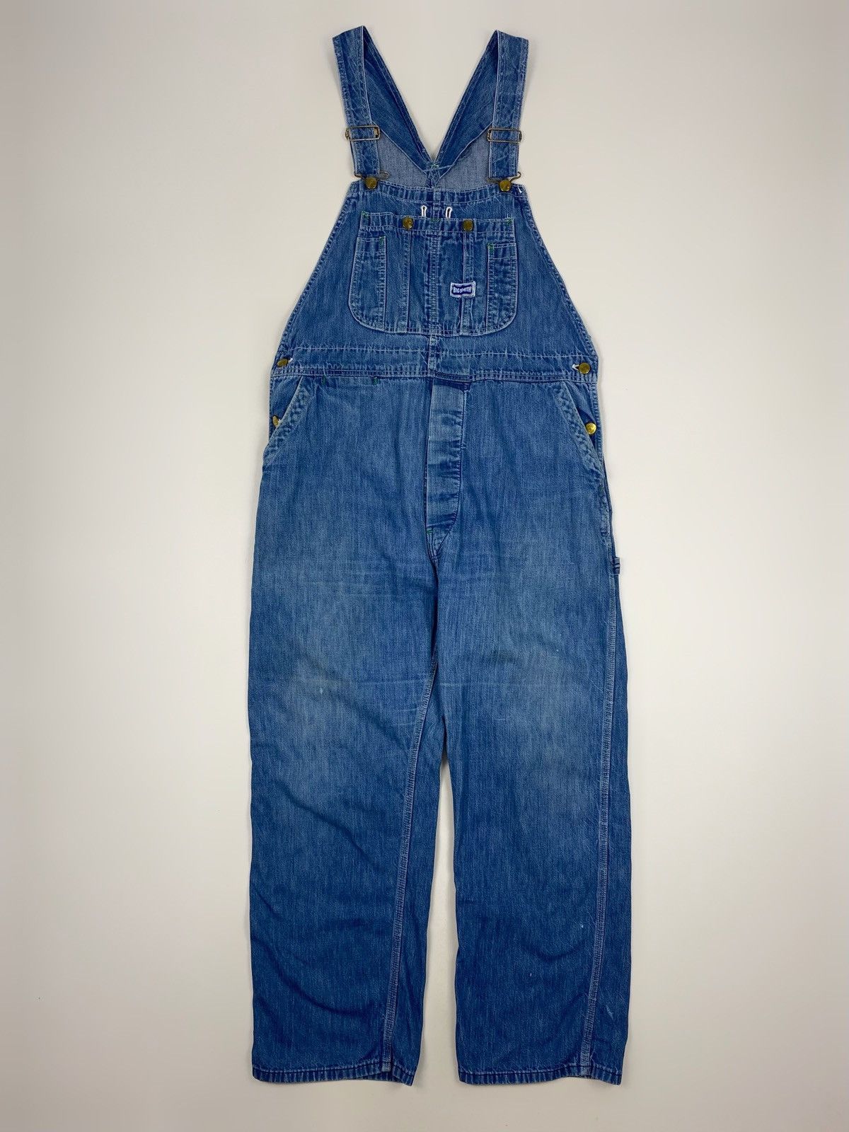 Vintage 1980’s Vintage Big Smith Blue Denim Bib Overalls Size US 34 / EU 50 - 1 Thumbnail
