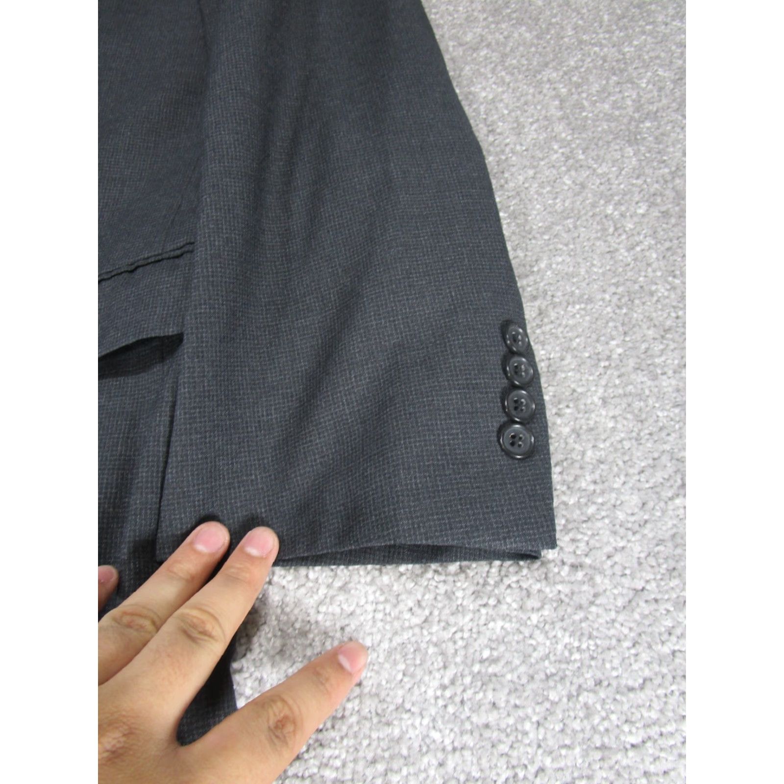 Brooks Brothers Brooks Brothers Blazer Mens 44 Gray Wool Two-Button Single-Breasted Jacket Coat Regular Length 2 Piece Office Size 44R - 3 Thumbnail