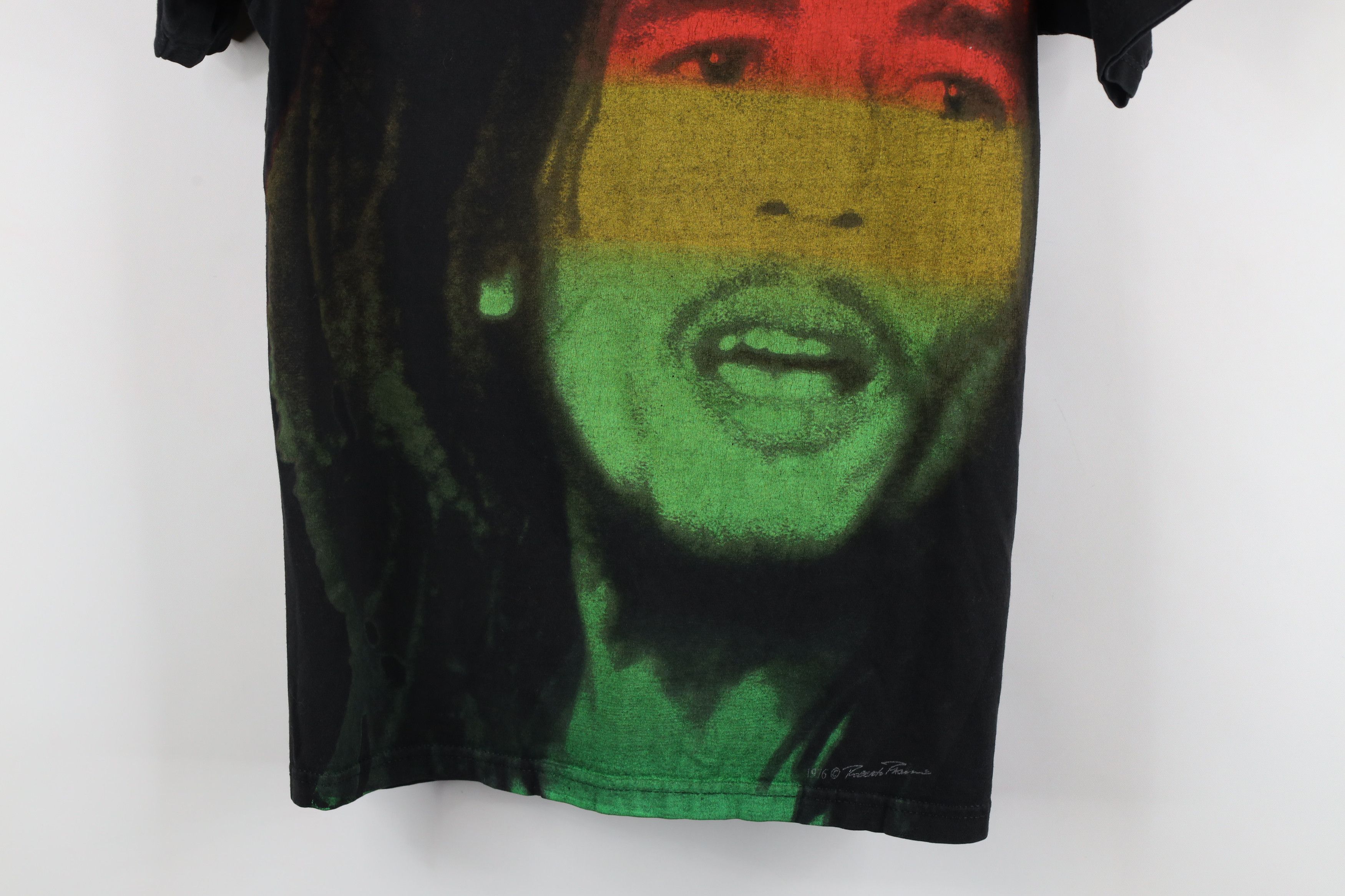 Vintage Vintage Y2K Over Print Rasta Bob Marley Short Sleeve T-Shirt Size US S / EU 44-46 / 1 - 3 Thumbnail