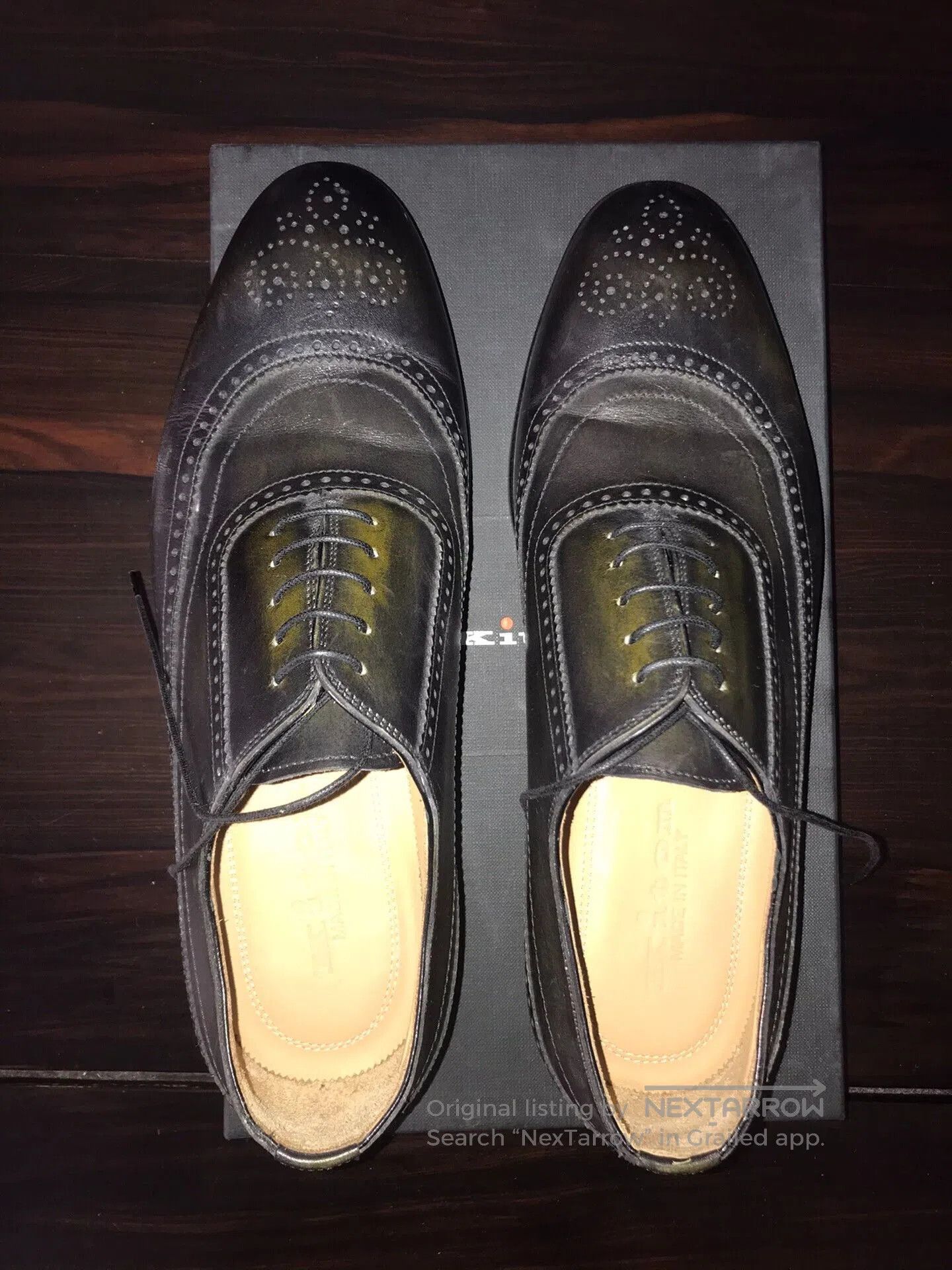 Santoni Handmade Italian Leather Dress Shoes. Size US 8 / EU 41 - 3 Thumbnail