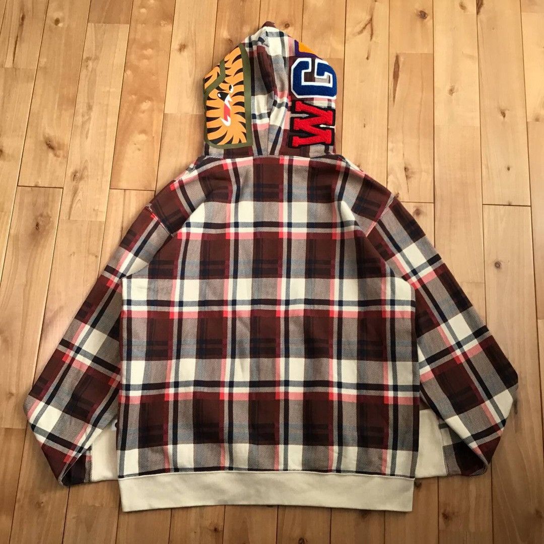 Bape × Nigo 🔥NFS limited🔥 BAPE Check shark full zip hoodie a bathing ape Size US M / EU 48-50 / 2 - 2 Thumbnail