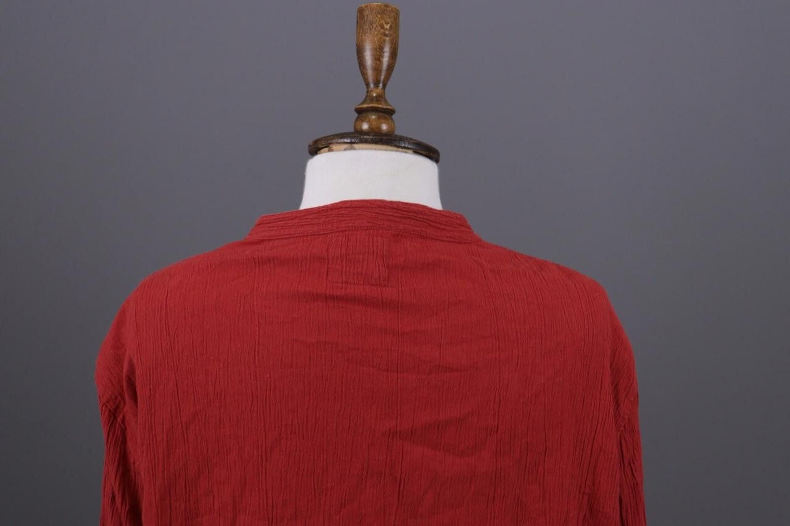 Designer Gudrun Sjoden Red Button Down Top Shirt Size XL Size XL / US 12-14 / IT 48-50 - 10 Thumbnail