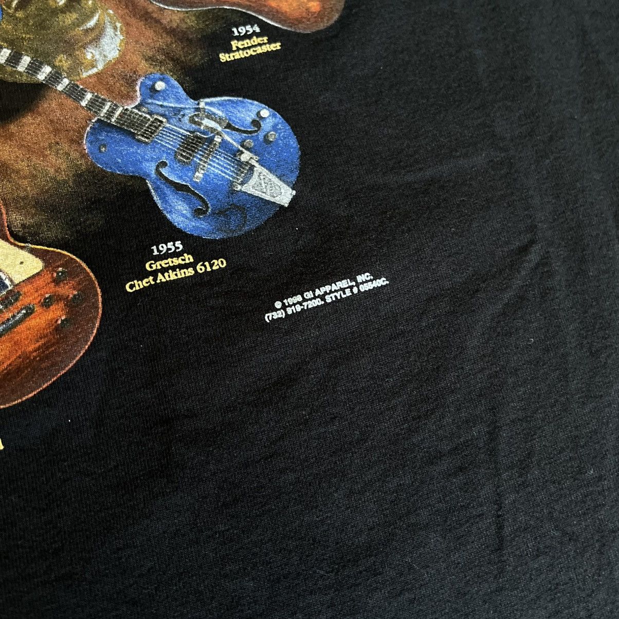 Band Tees × Vintage Vintage 1998 Guitars Through the Years Band Graphic T Shirt Size US XL / EU 56 / 4 - 5 Thumbnail
