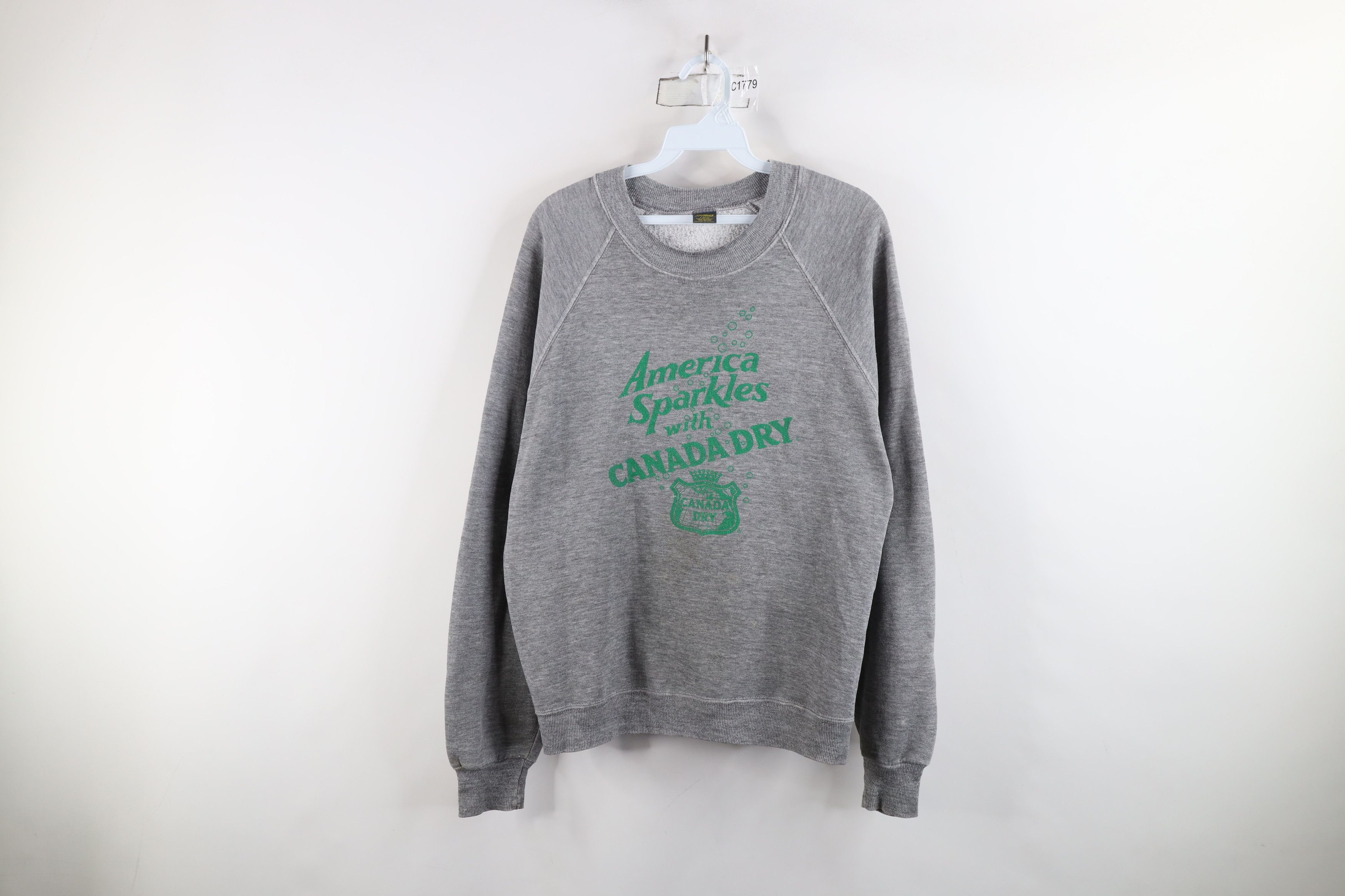 Russell Athletic × Vintage Vintage 70s 80s Russell Athletic Dry Sweatshirt Gray USA Size L / US 10 / IT 46 - 1 Thumbnail