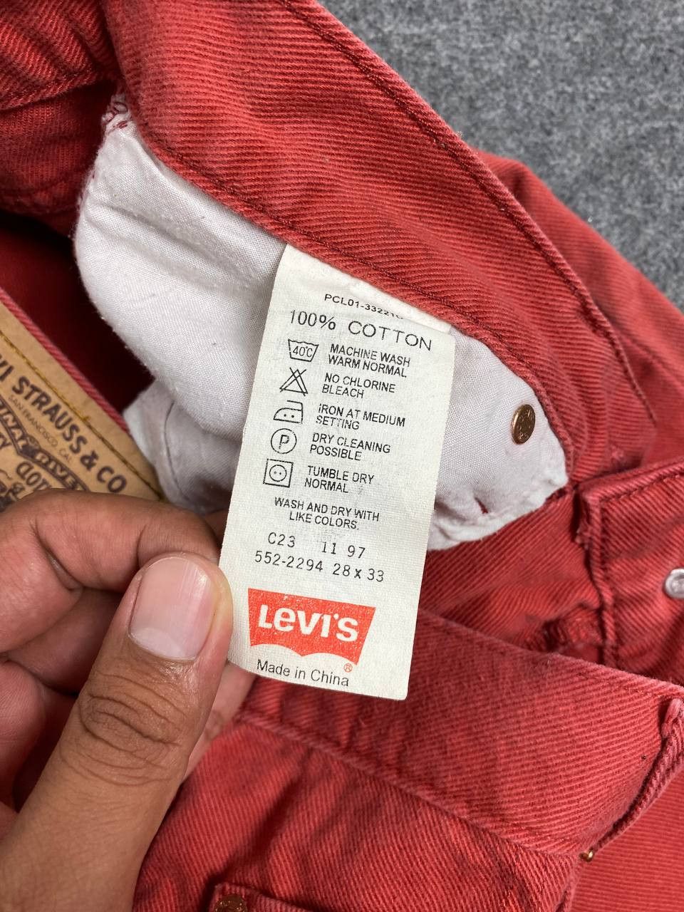 Levi's levis 552 red brick denim nice design Size US 28 / EU 44 - 10 Thumbnail