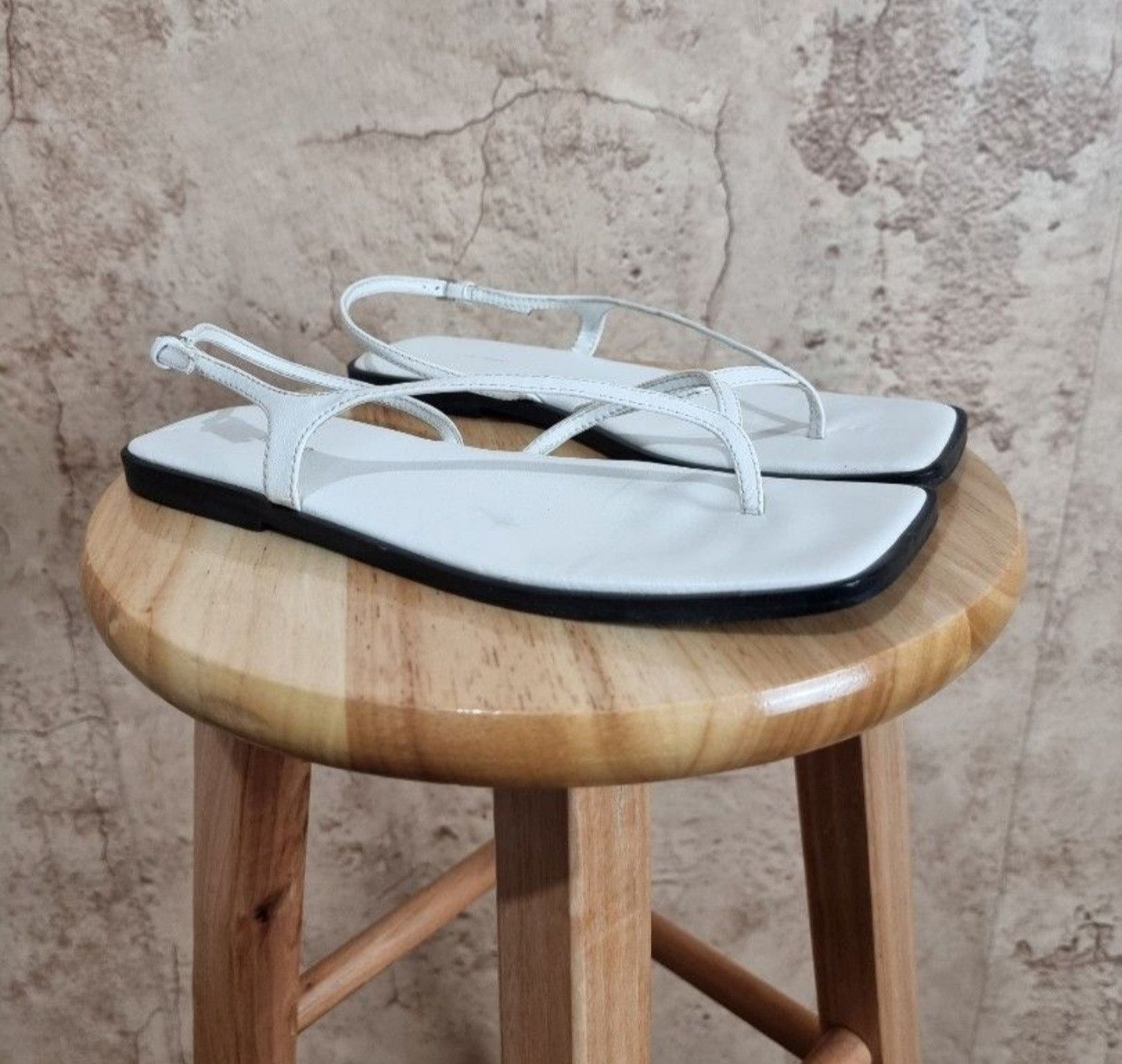 The Row The Row White Constance Leather Sandals Size US 8 / IT 38 - 1 Thumbnail