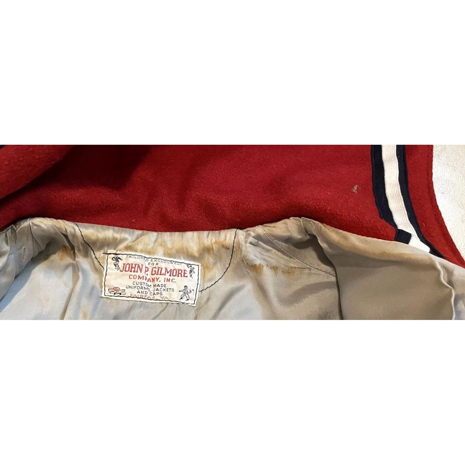 Vintage VINTAGE Varsity Letterman Jacket XS Blue Chain Stitch Mens Wool Striped Bomber 80s Grunge Football School Cal State Talon Zipper Track & Field Size US XS / EU 42 / 0 - 6 Thumbnail