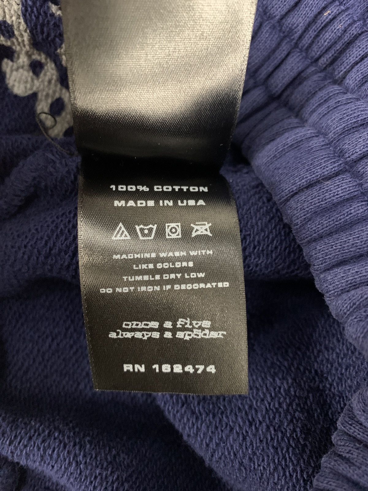 Sp5der Sp5der OG Web Logo Sweat Short "Navy" Size US 32 / EU 48 - 4 Thumbnail