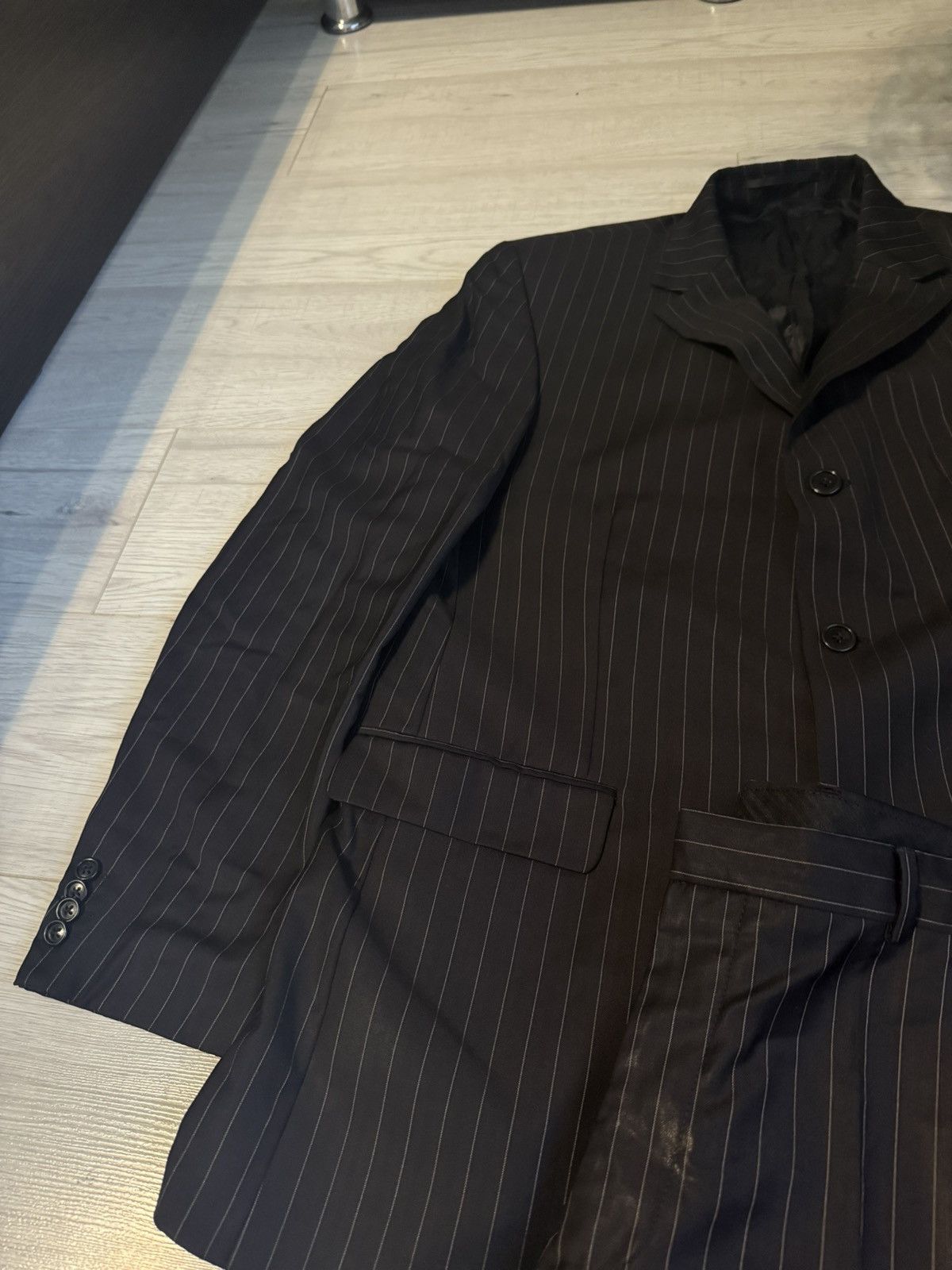 Ermenegildo Zegna Vintage Ermenegildo Zegna striped suit blazer Size 44R - 3 Thumbnail