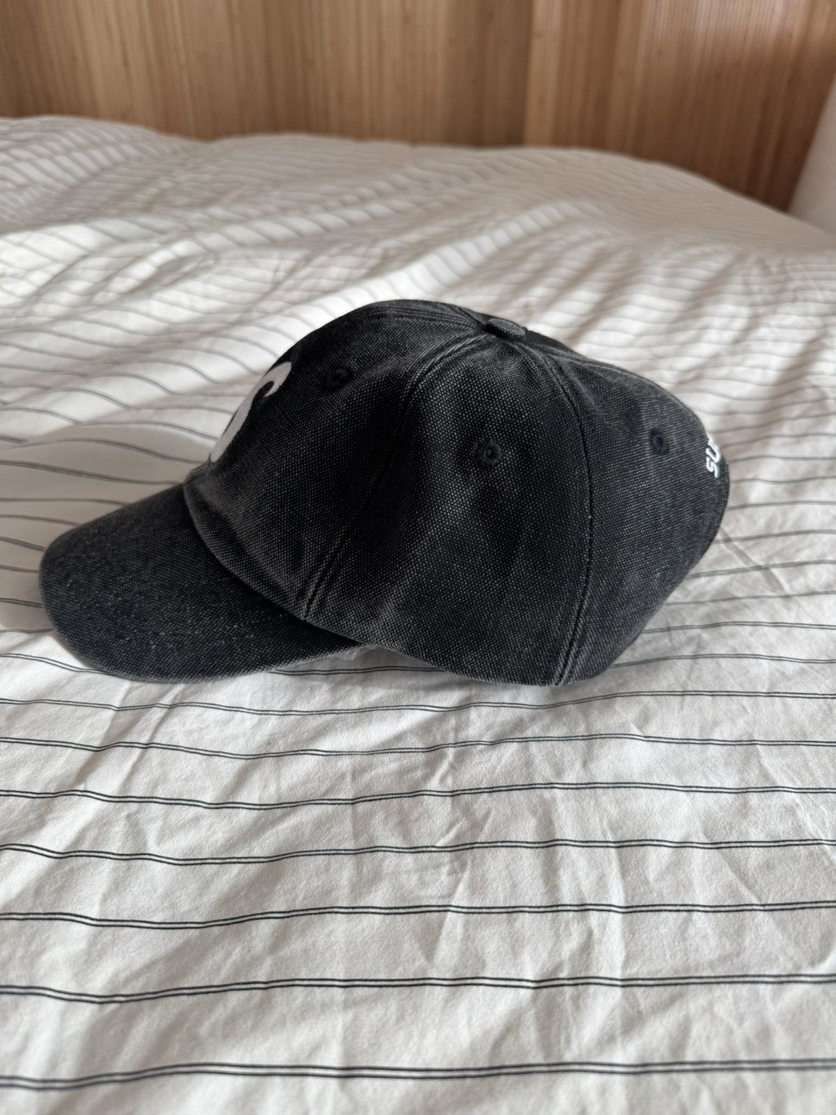 Supreme SUPREME S LOGO PIGMENT DYED 6 PANEL CAP BLACK OS Size ONE SIZE - 2 Thumbnail