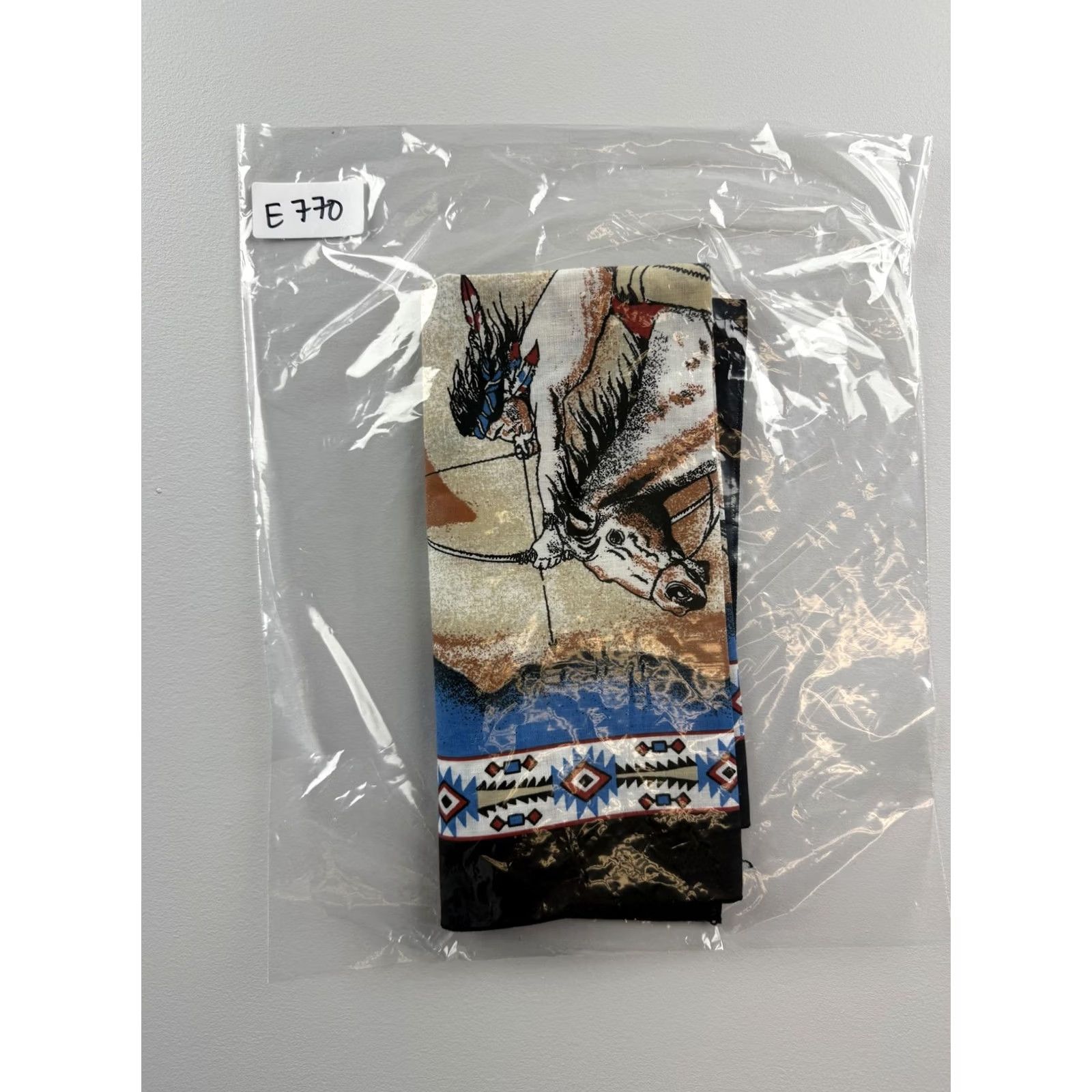 Vintage Vintage Bandana Scarf Mens Bandana Western Horse Rider Graphic Made In USA Size ONE SIZE - 6 Thumbnail