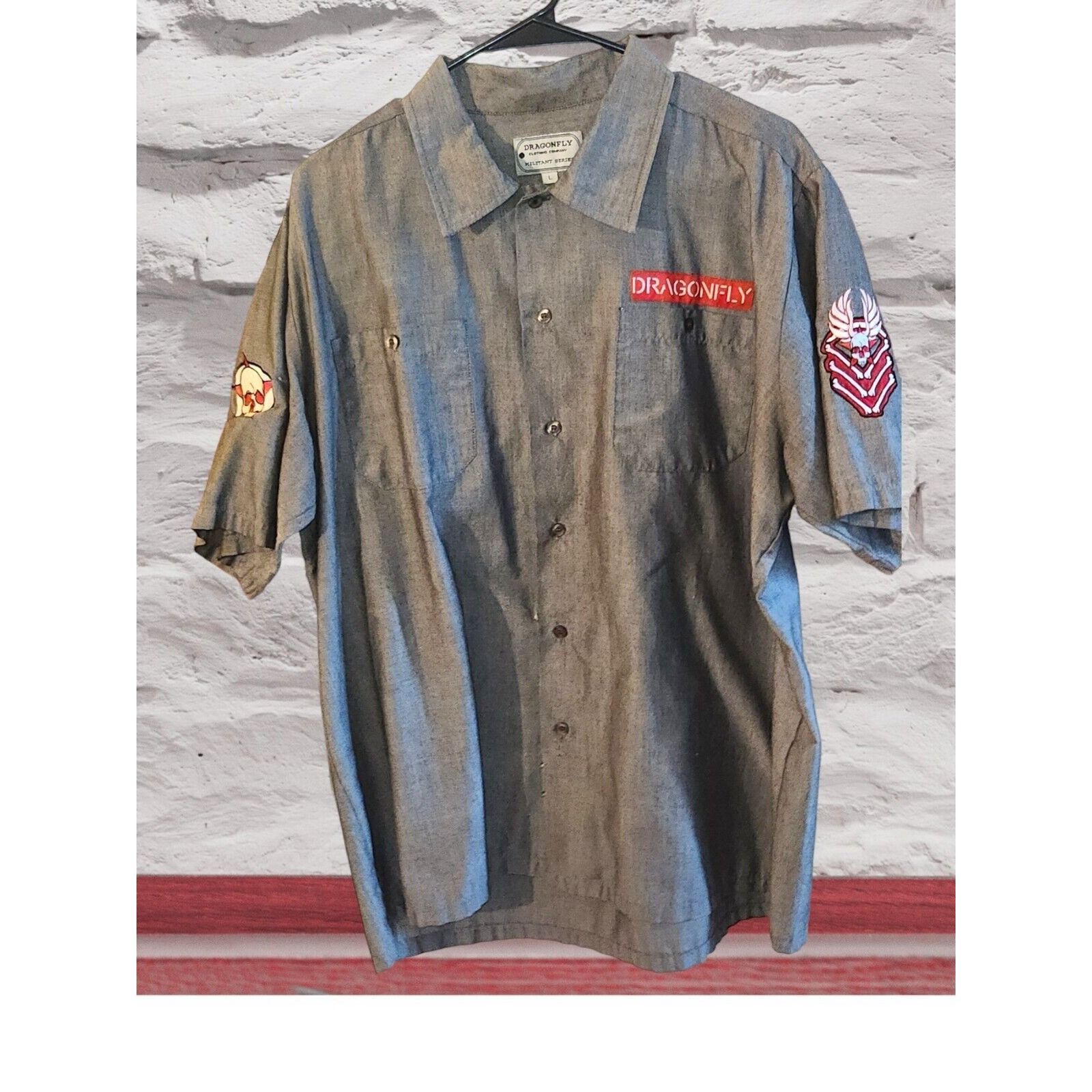 Dragonfly Dragonfly Shirt Mens L Authentic Nikki Sixx Militant Series Size US L / EU 52-54 / 3 - 2 Thumbnail