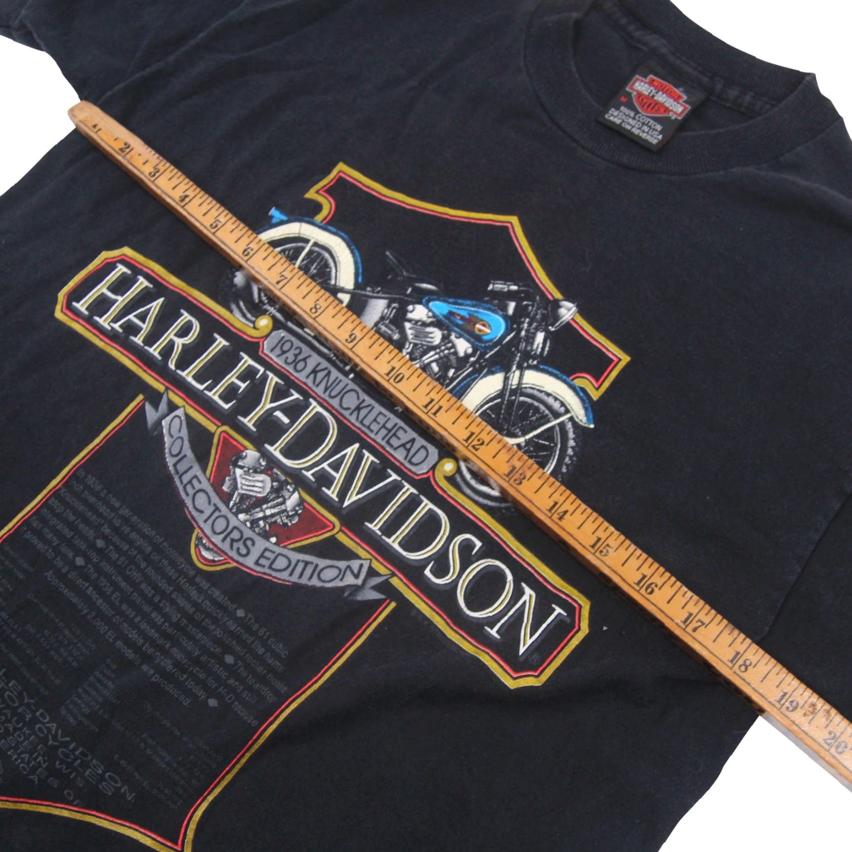 Harley Davidson VINTAGE Harley-Davidson 1936 Knucklehead Limited Edition graphic T Shirt Men's M Black Harley-Davidson shirt Men Medium 90s era Size US M / EU 48-50 / 2 - 7 Thumbnail