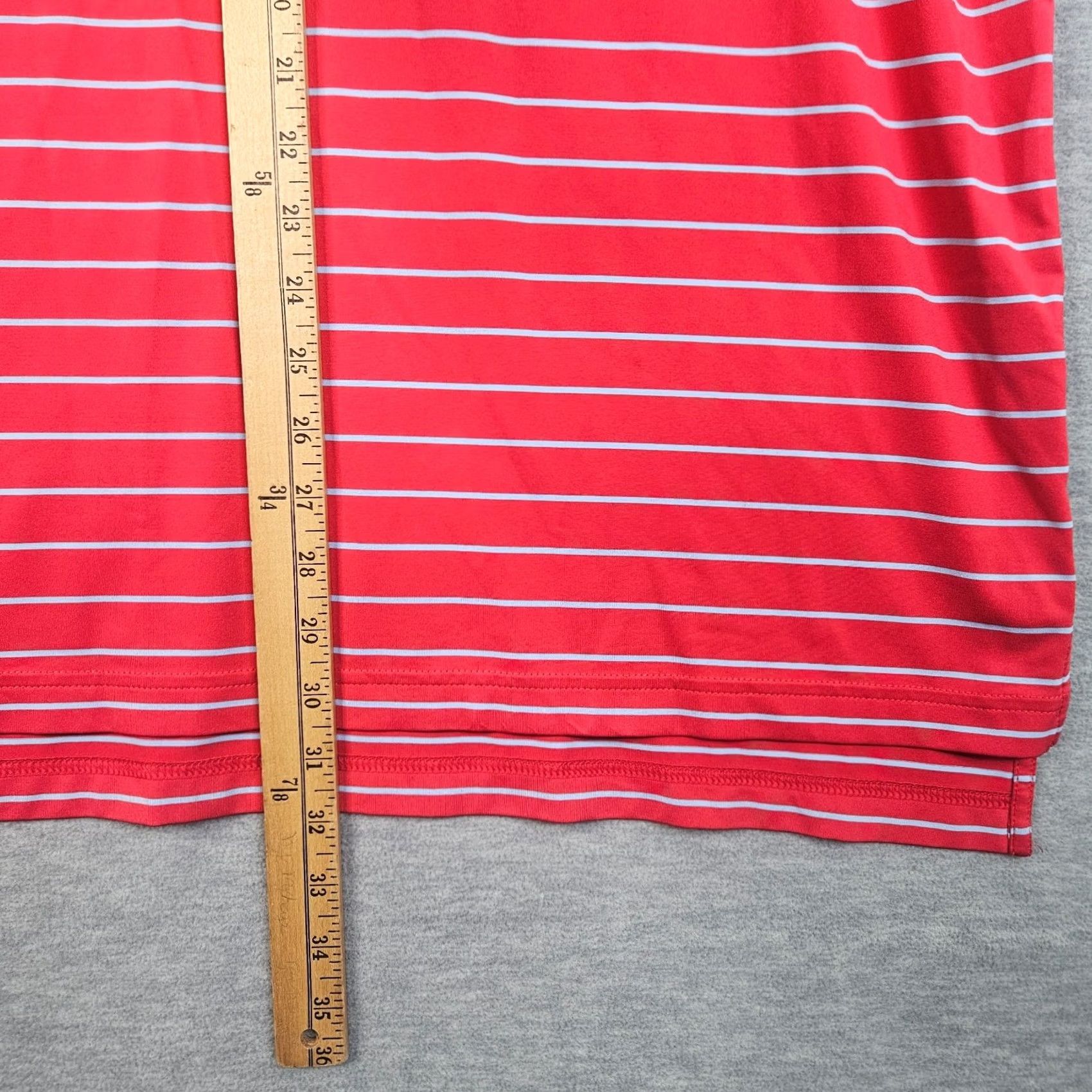 Peter Millar PETER MILLAR Polo Shirt Shirt Men Red White Stripes Sz L Multicolor Short Sleeve Casual Polo Shirt Mens Size US L / EU 52-54 / 3 - 3 Thumbnail