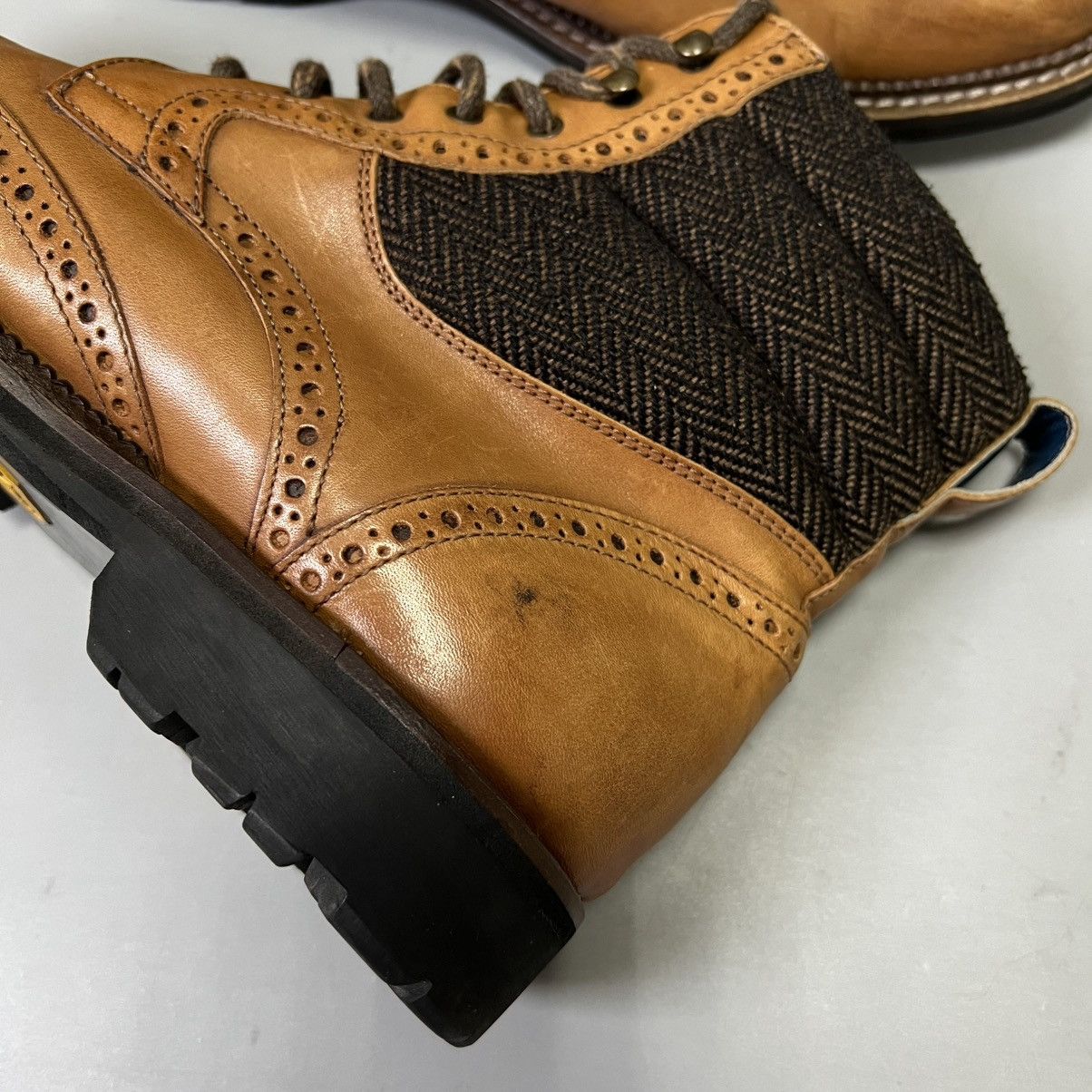 Leather Leather Brogue Boots Cowboy y2k D.H. Pollak boots Vibram men Size US 7.5 / EU 40-41 - 15 Thumbnail