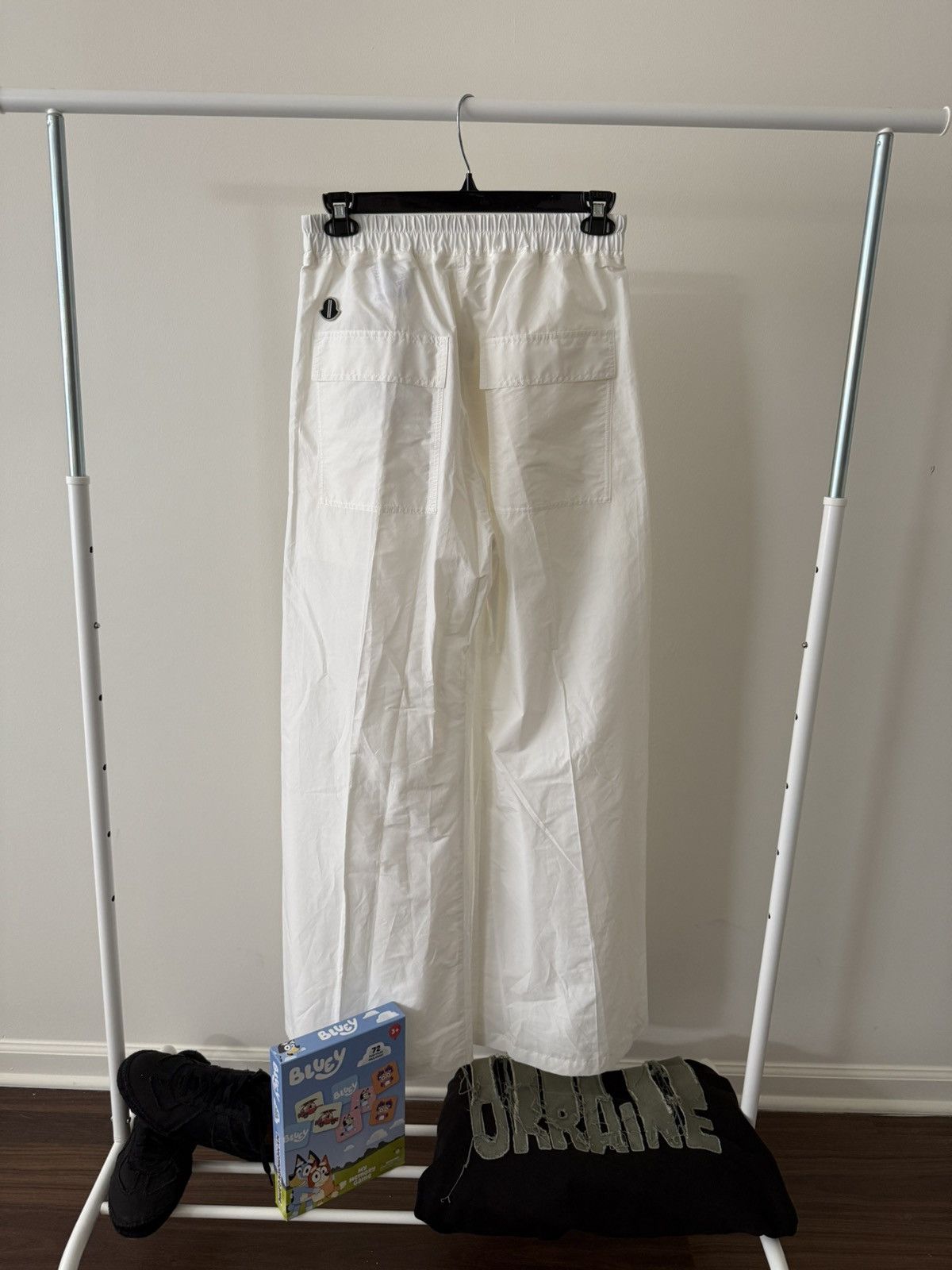 Other Moncler x Rick Owens Belas Trousers Pants Wide Leg Off-White Size US 31 - 8 Thumbnail