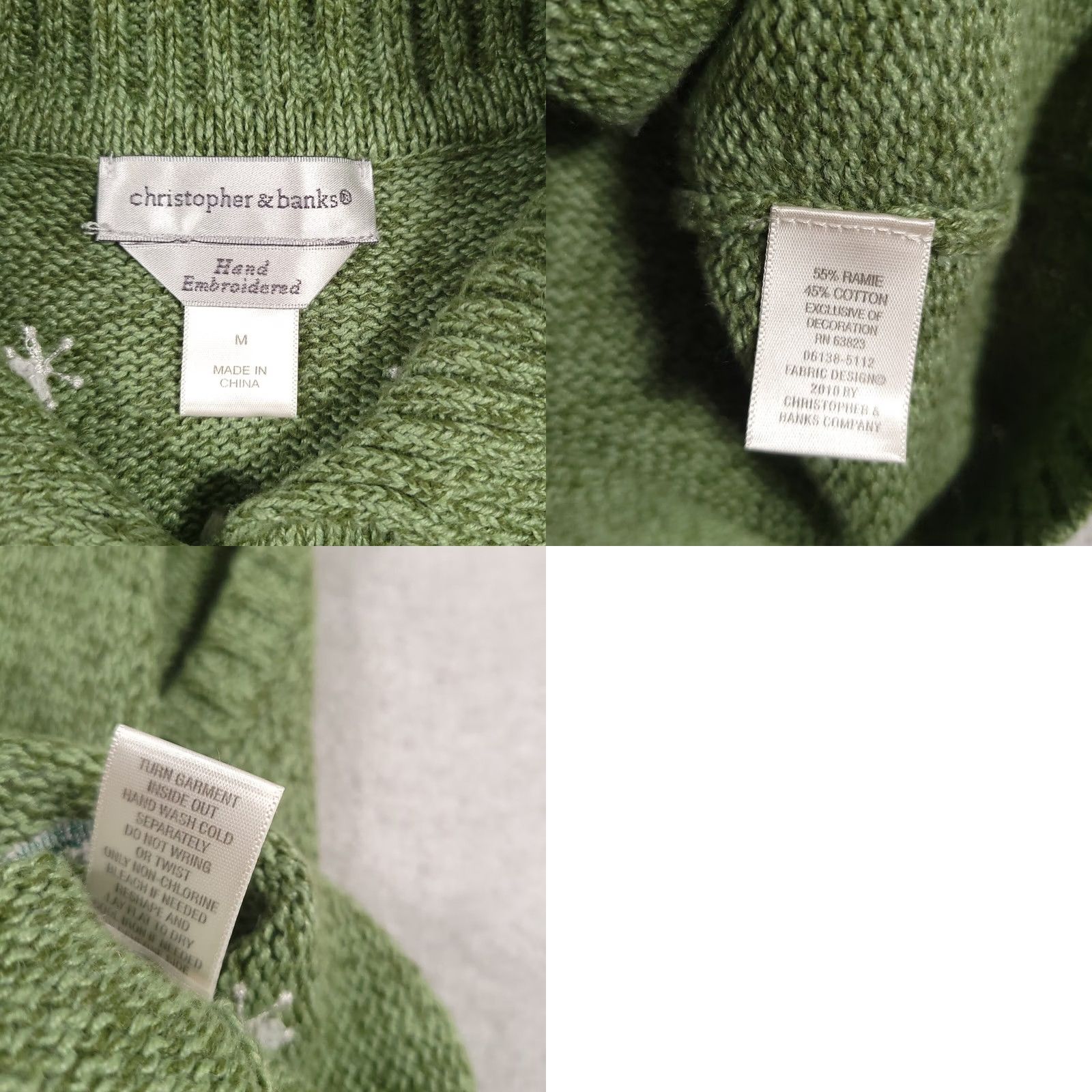 Vintage VINTAGE Christopher & Banks Sweater Vest Shirt Women Medium Green Button Up Collar Snow 80s 90s Holiday Garden Cottagecore Size M / US 6-8 / IT 42-44 - 9 Thumbnail