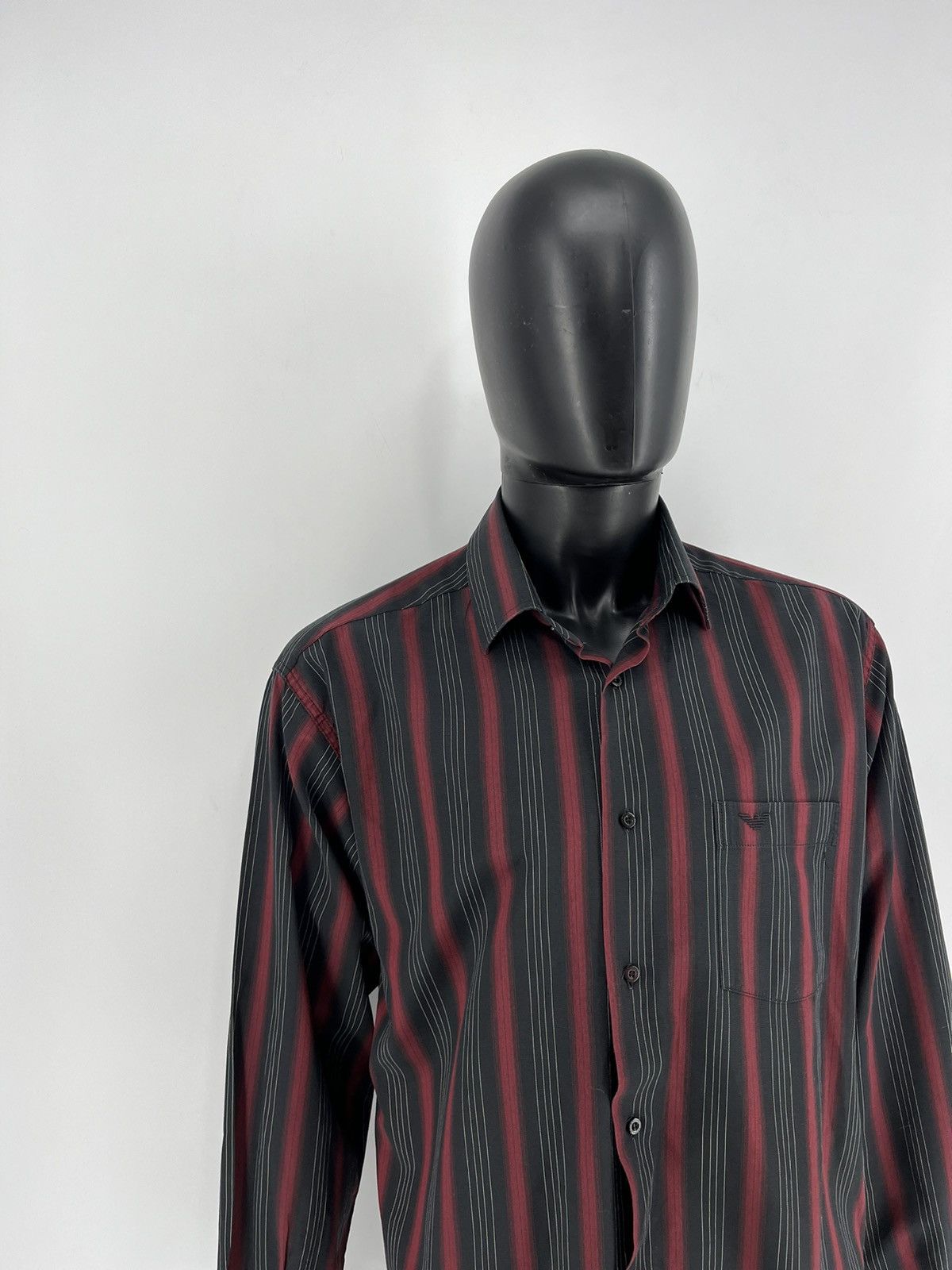 Armani Vintage Striped Shirt Armani Collezioni Size XL Rare Size US XL / EU 56 / 4 - 3 Thumbnail