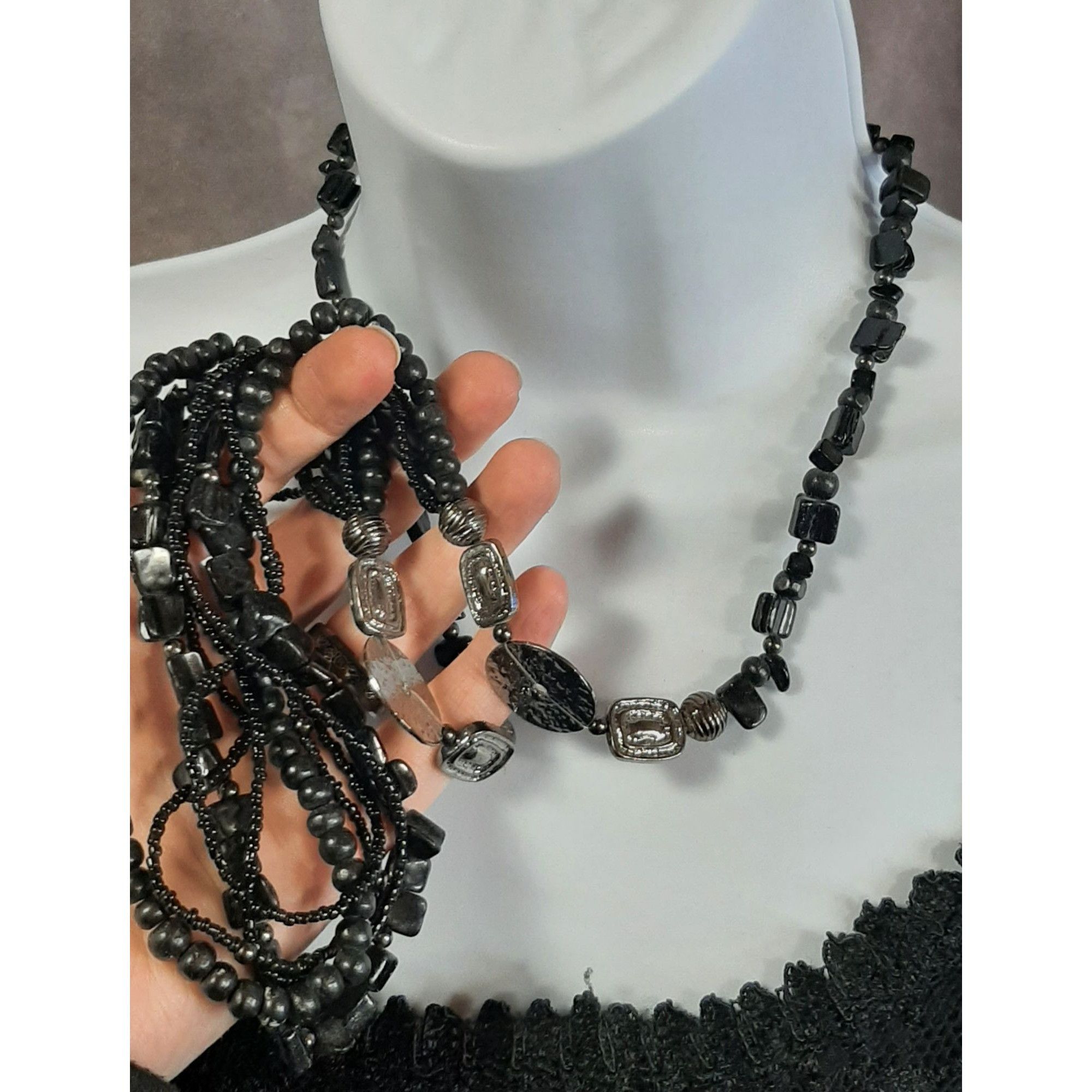 Other Abstract Gothic Chunky Beaded Necklace Size ONE SIZE - 2 Thumbnail
