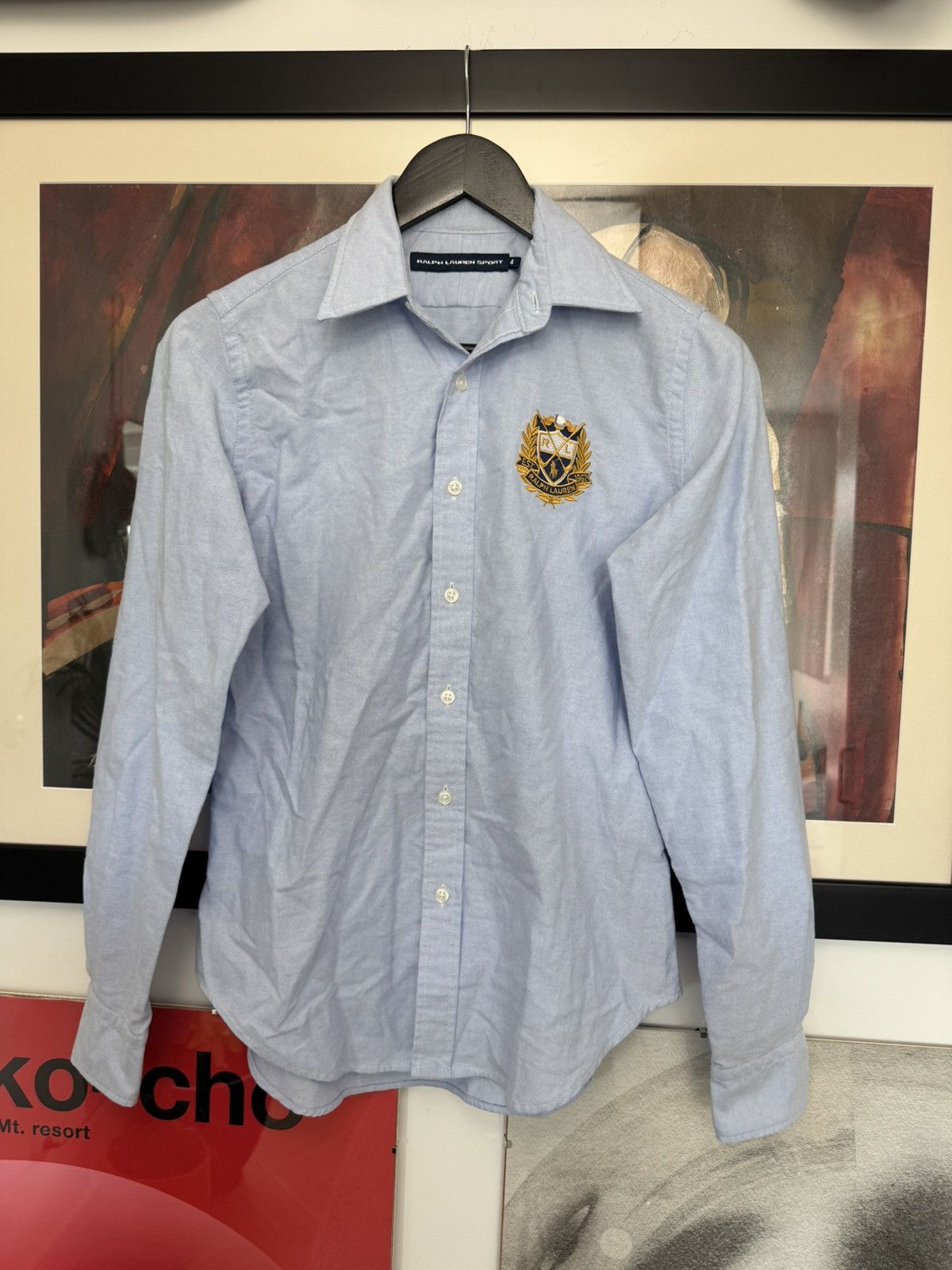 Ralph Lauren Ralph Lauren Women's Oxford Blue Button Down Shirt 4 Size S / US 4 / IT 40 - 1 Thumbnail