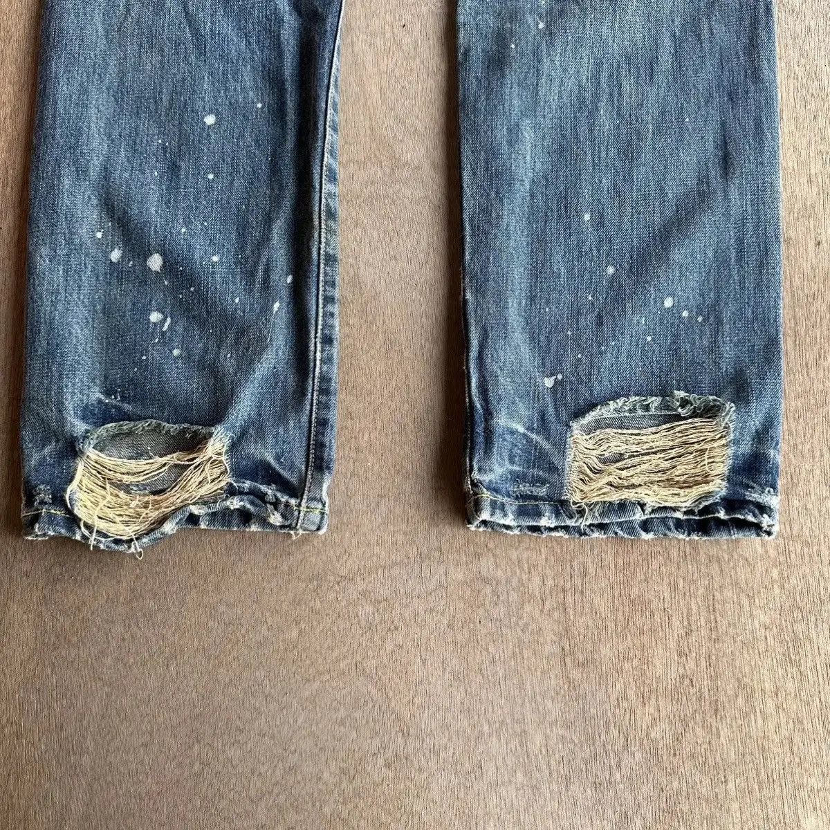 Japanese Brand SUPER SICKS 🔥FLASH REPORT Japan Jean Patchwork Denim Pants Size US 31 - 16 Thumbnail