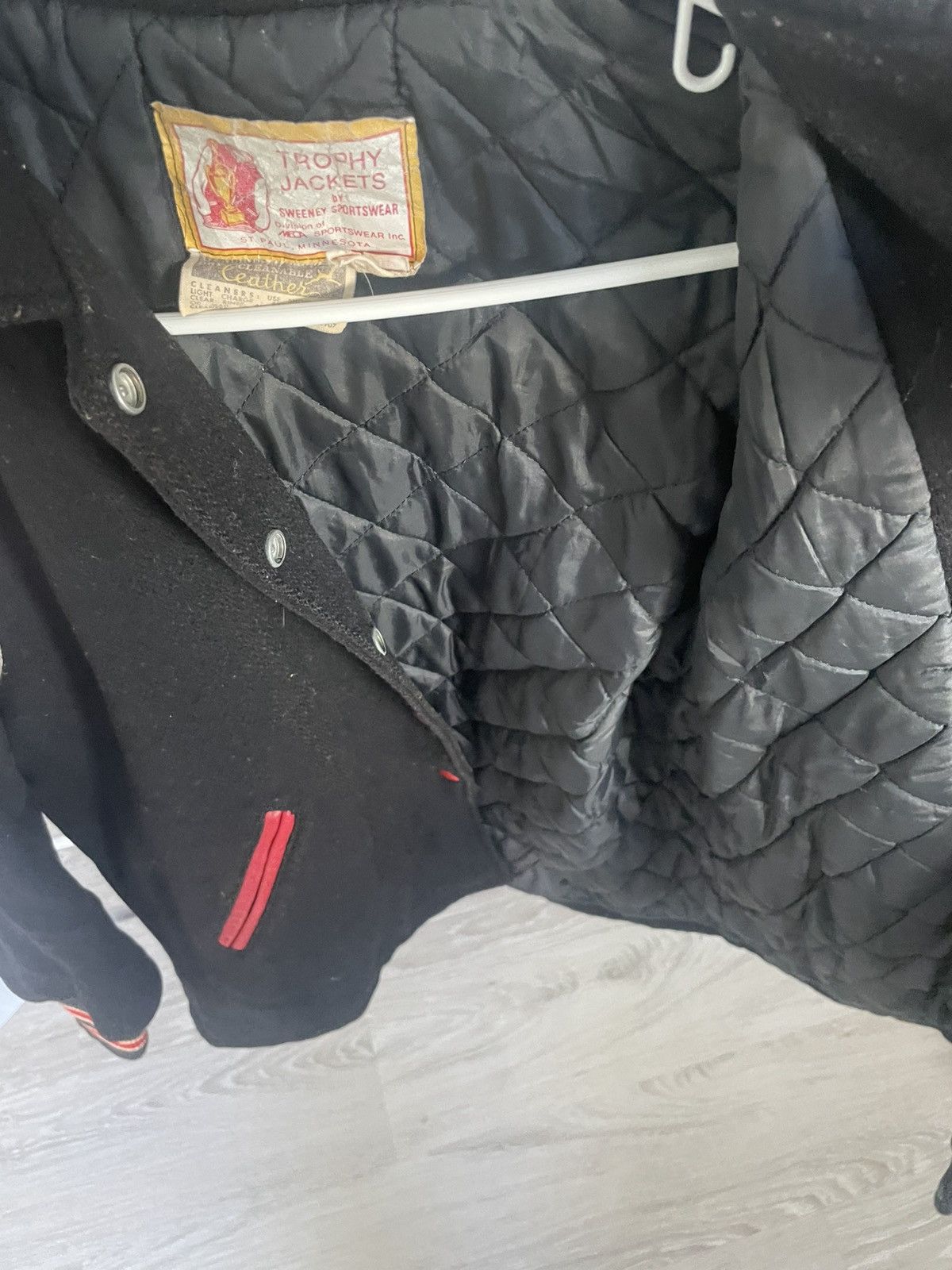 Vintage Vintage Black Varsity Jacket Size US M / EU 48-50 / 2 - 4 Thumbnail