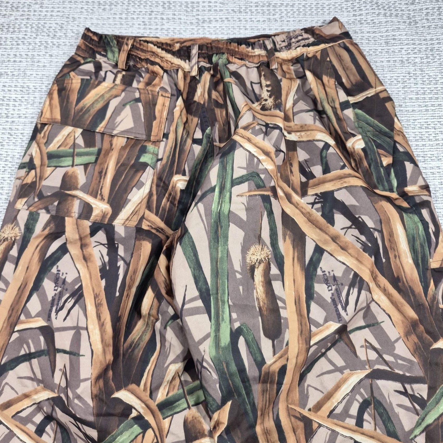 Rains Herter's Rain Pants Mens Large Brown Trebark Camo Waterproof Lined Hunting Pants Size US 33 - 3 Thumbnail