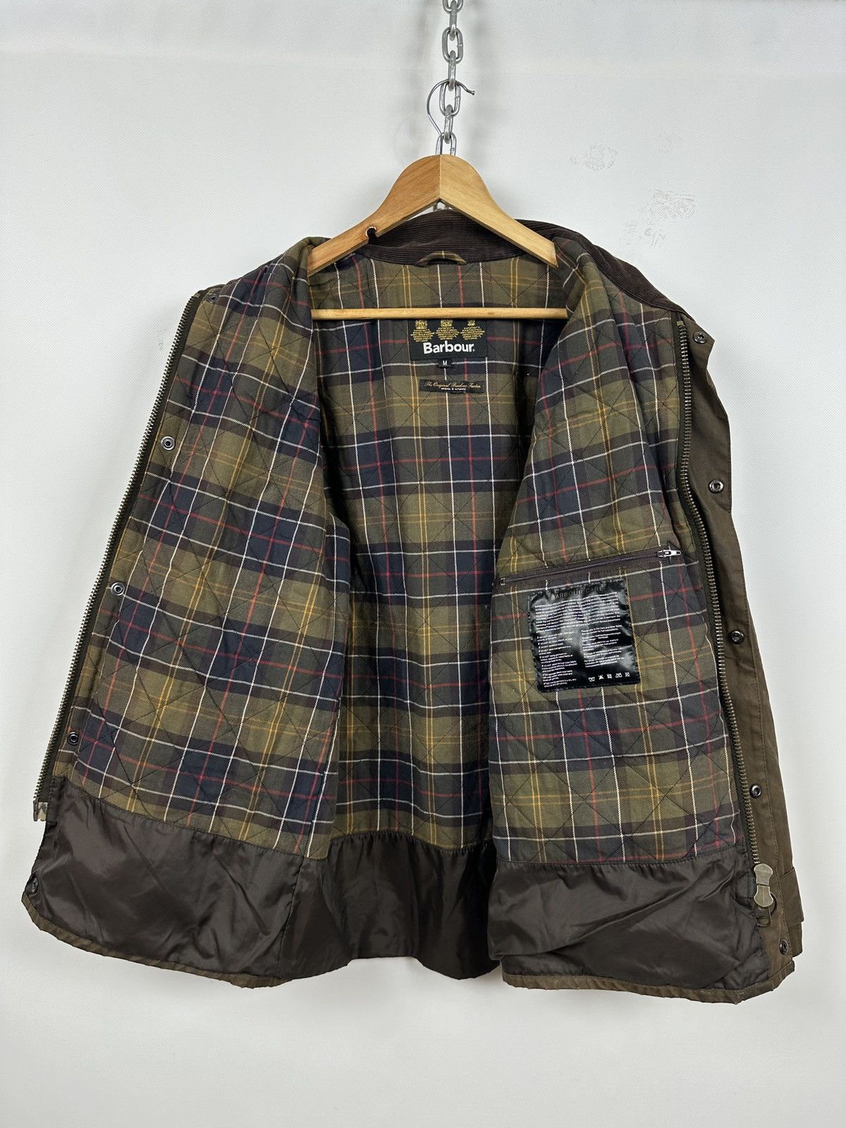 Barbour Barbour Trooper Olive Green Waxed Coat Jacket Size US M / EU 48-50 / 2 - 4 Thumbnail