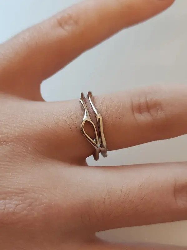 Other Abstract Silver Ring Size ONE SIZE - 6 Thumbnail