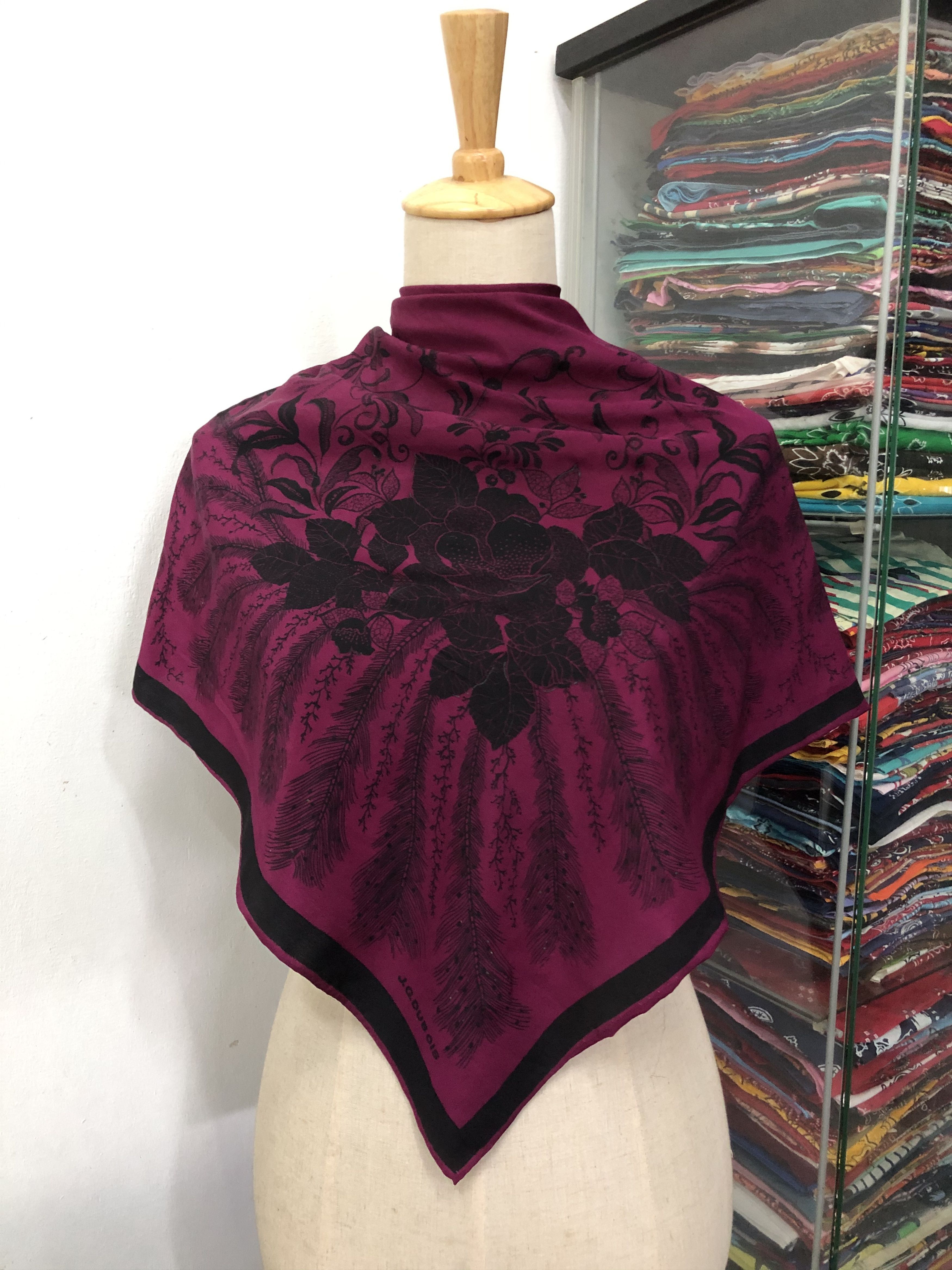 Vintage Vintage J.G.Dubois Silk Scarf Size ONE SIZE - 1 Thumbnail