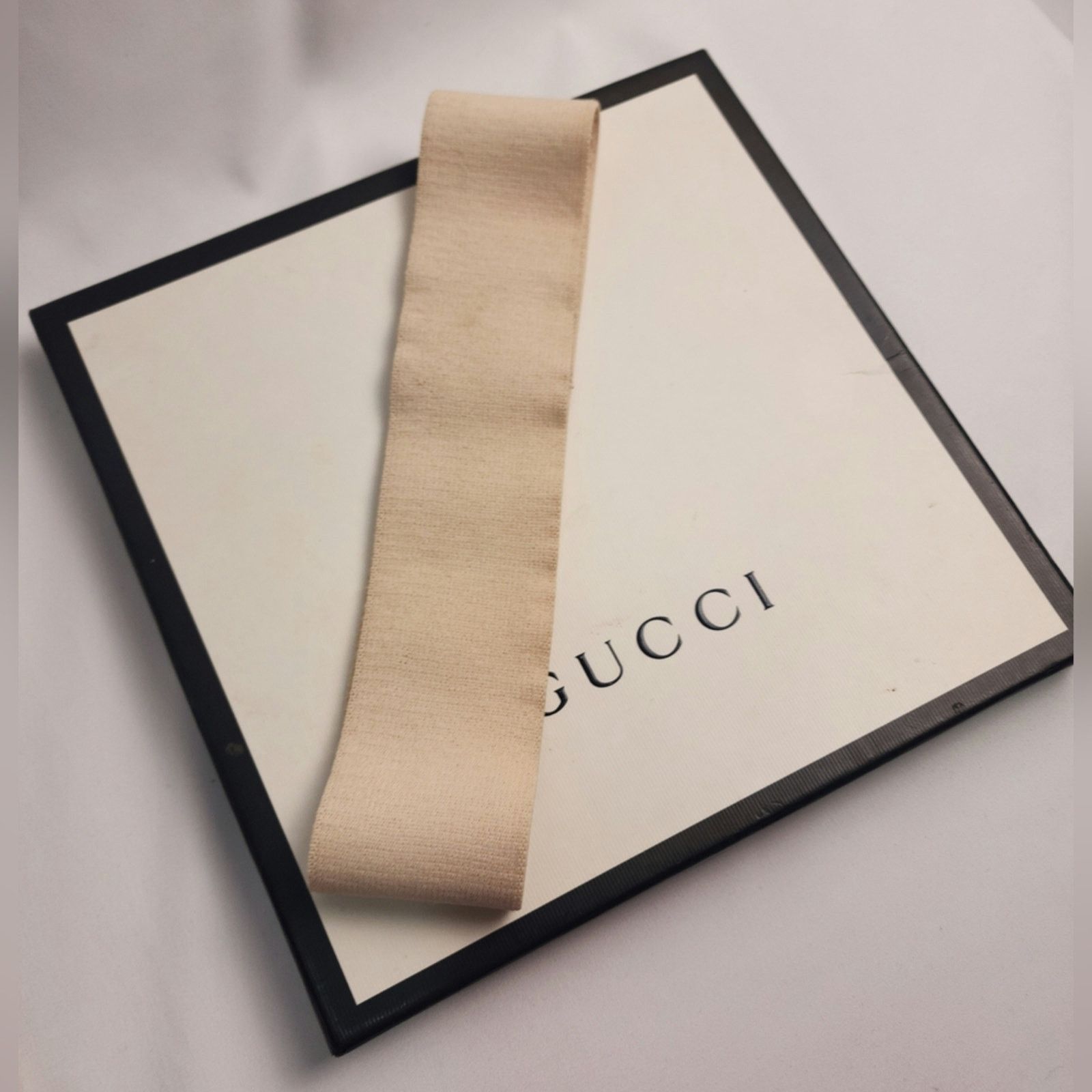 Gucci Gucci ivory beige Monogram print elastic headband Size ONE SIZE - 3 Thumbnail