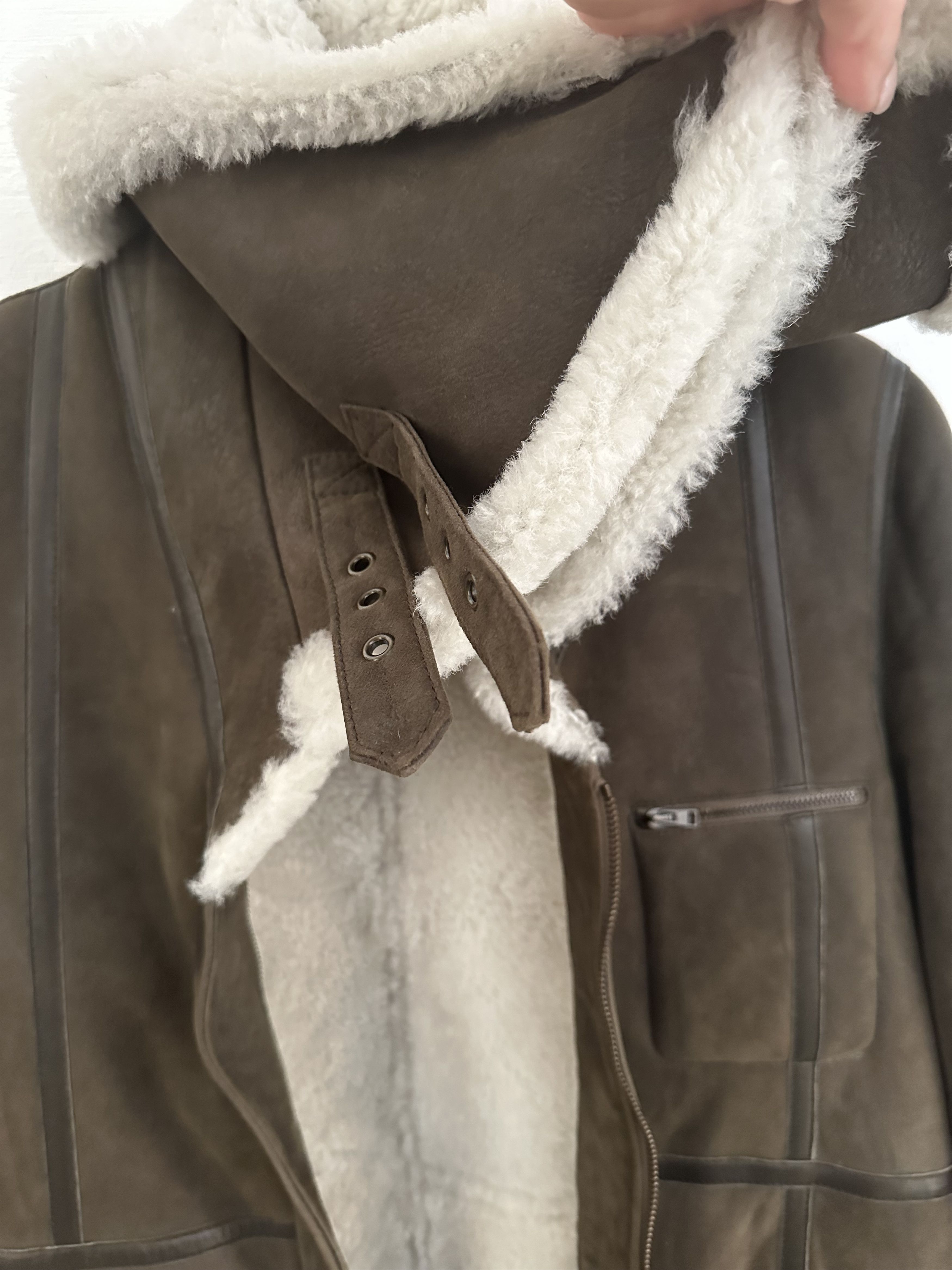 Jil Sander Jil Sander Navy Shearling Aviator olive Size S / US 4 / IT 40 - 2 Thumbnail