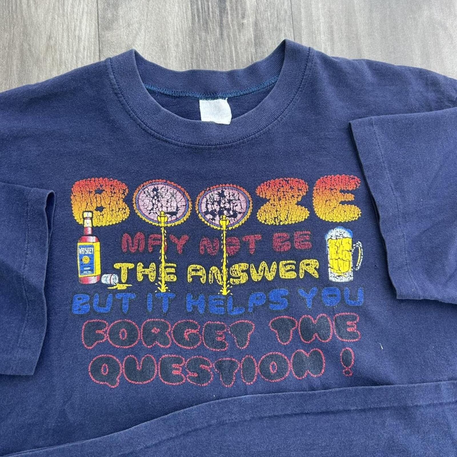 Fruit Of The Loom Vintage 90’s Beer Alcohol Funny T shirt single stitch size L Size US L / EU 52-54 / 3 - 3 Thumbnail