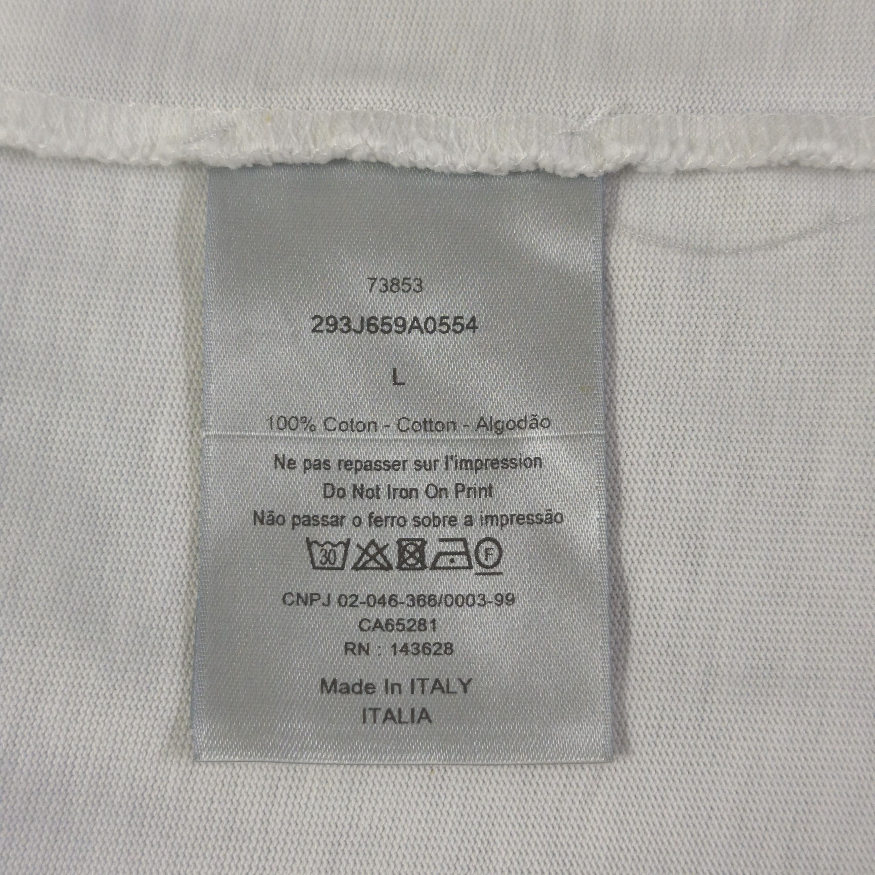 Dior Dior 22SS Relaxed Fit Ribbon Logo T-Shirt White Size US L / EU 52-54 / 3 - 9 Thumbnail