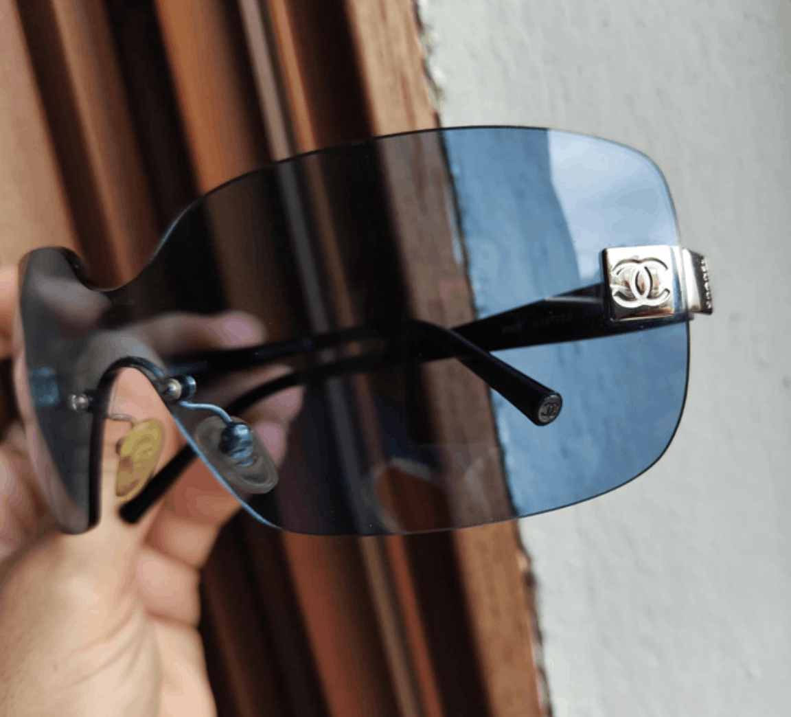 Chanel Chanel Sunglasses 4029 Rhinestone Logo Rimless Vintage Size ONE SIZE - 2 Thumbnail