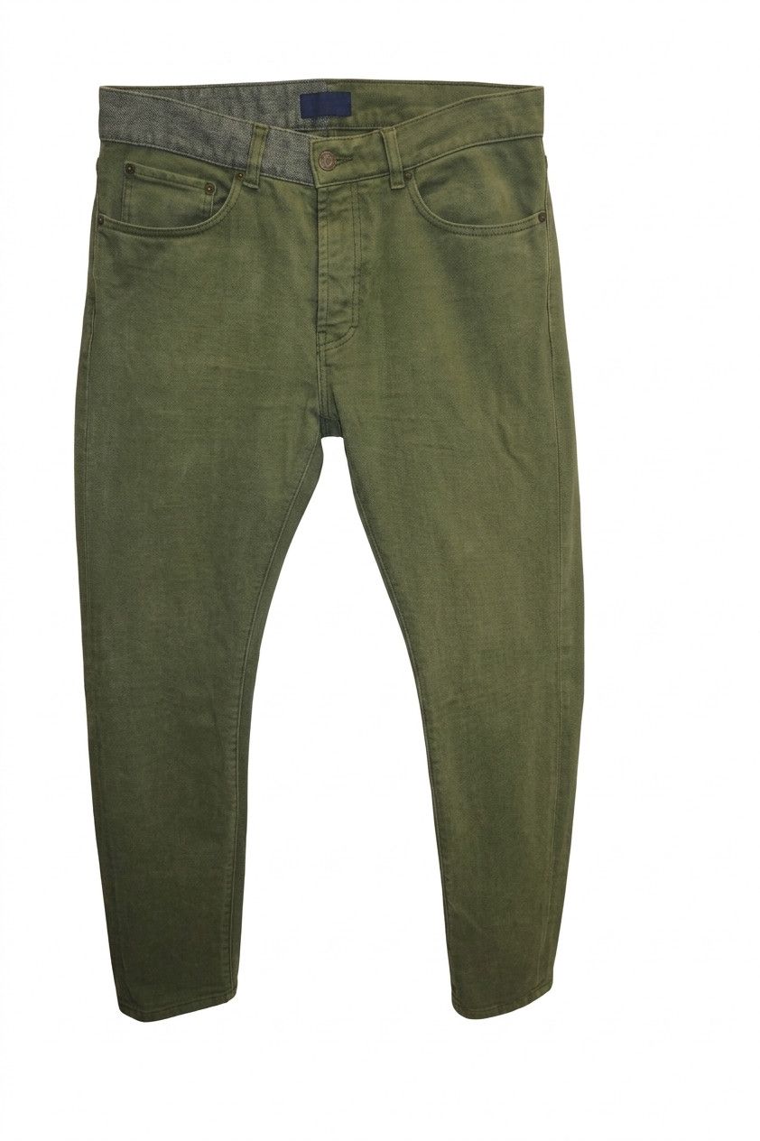 Etudes Études France Olive Green Denim Jeans Size 30 Size 30" / US 8 / IT 44 - 1 Thumbnail