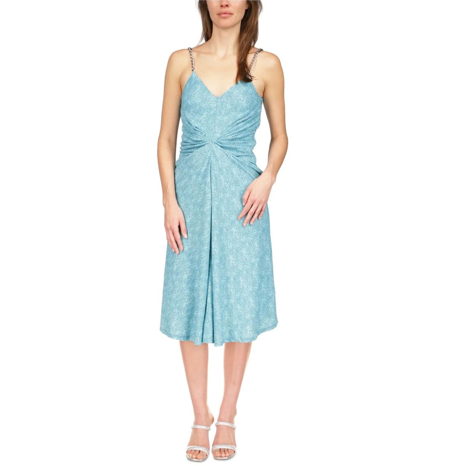 image of Michael Michael Kors Women's Twist Camisole Dress Size Xs in Blue