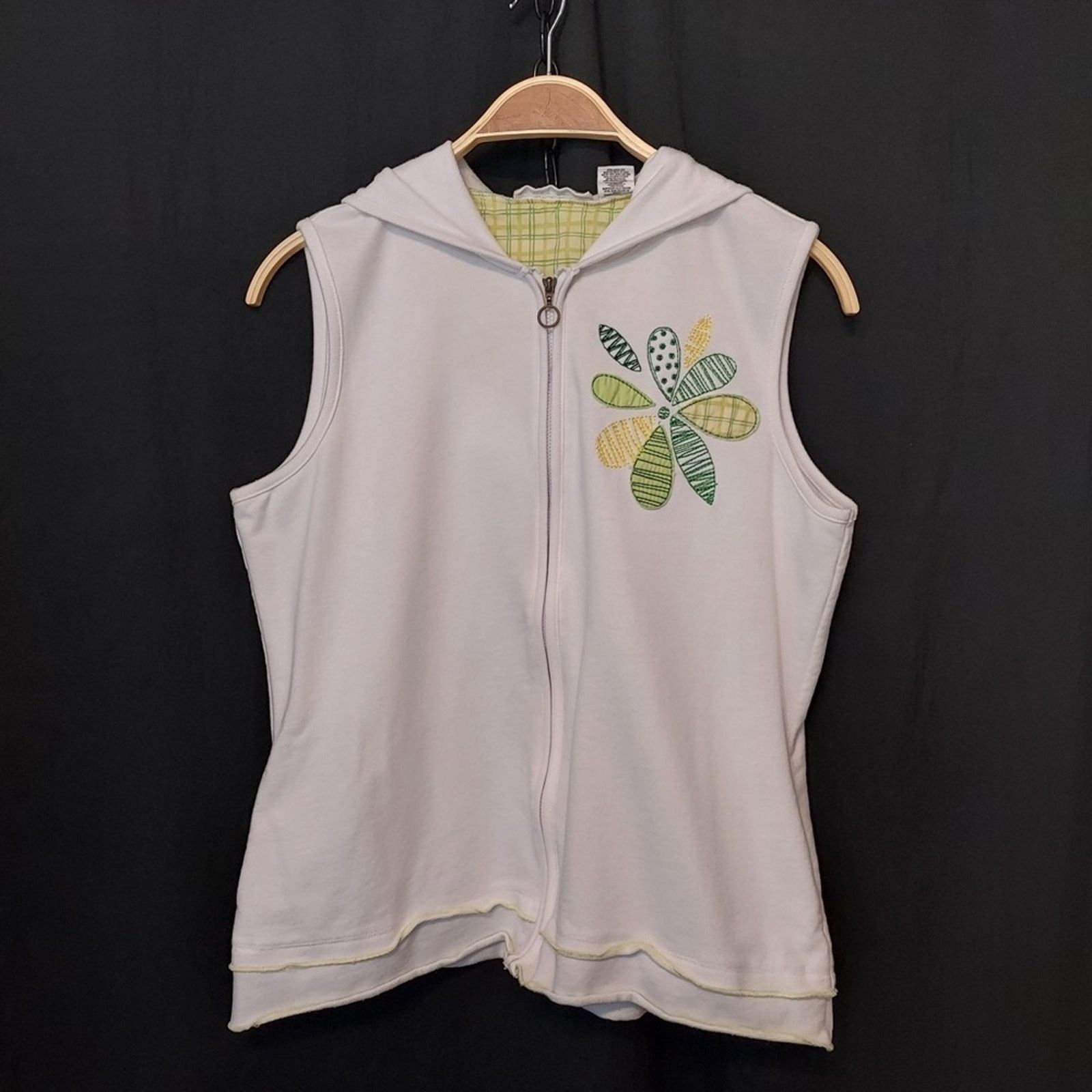Other Weekend Clothesline White Hooded Sleeveless Vest Sweater Size L / US 10 / IT 46 - 7 Thumbnail