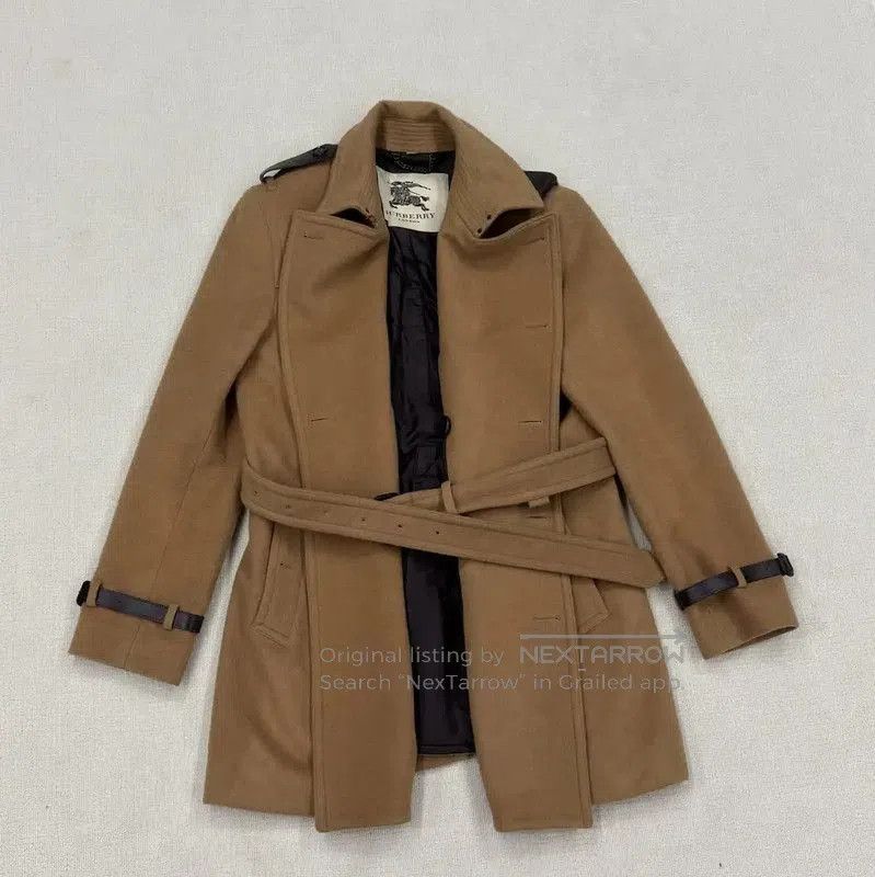 Burberry Brown Wool Long Coat for Men.