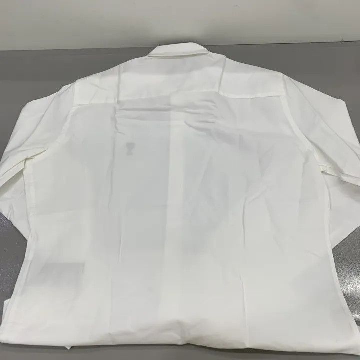 AMI AMIPARIS White Embroidered Logo Long Sleeve Shirt -2507 Size US L / EU 52-54 / 3 - 2 Thumbnail