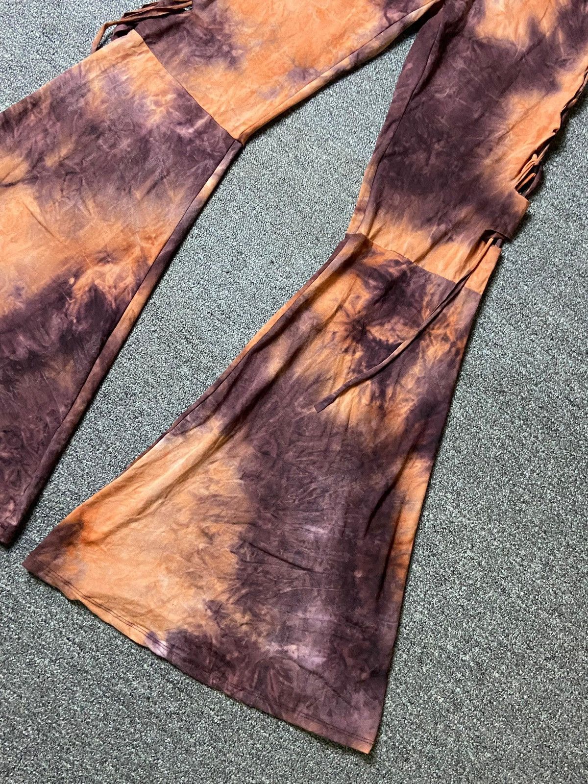 Japanese Brand × Vintage ROMWE Tie Dye Cut Out Side Flare Pants (125) Size 29" - 10 Thumbnail