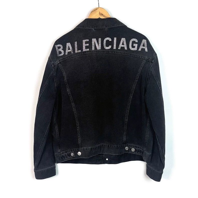 Balenciaga Balenciaga size 34 Black back sparkly denim jacket 2501-Nex Size US M / EU 48-50 / 2 - 2 Thumbnail