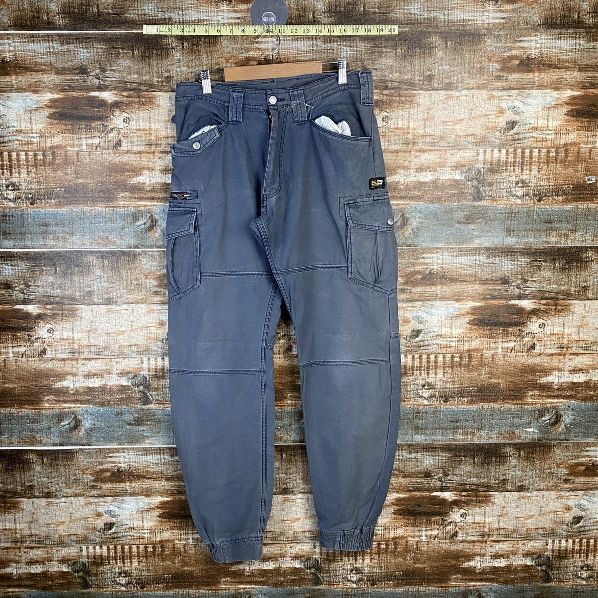 Japanese Brand DL G Ground Gray Cargo Multipocket Pants #C1288 Size US 32 / EU 48 - 1 Thumbnail