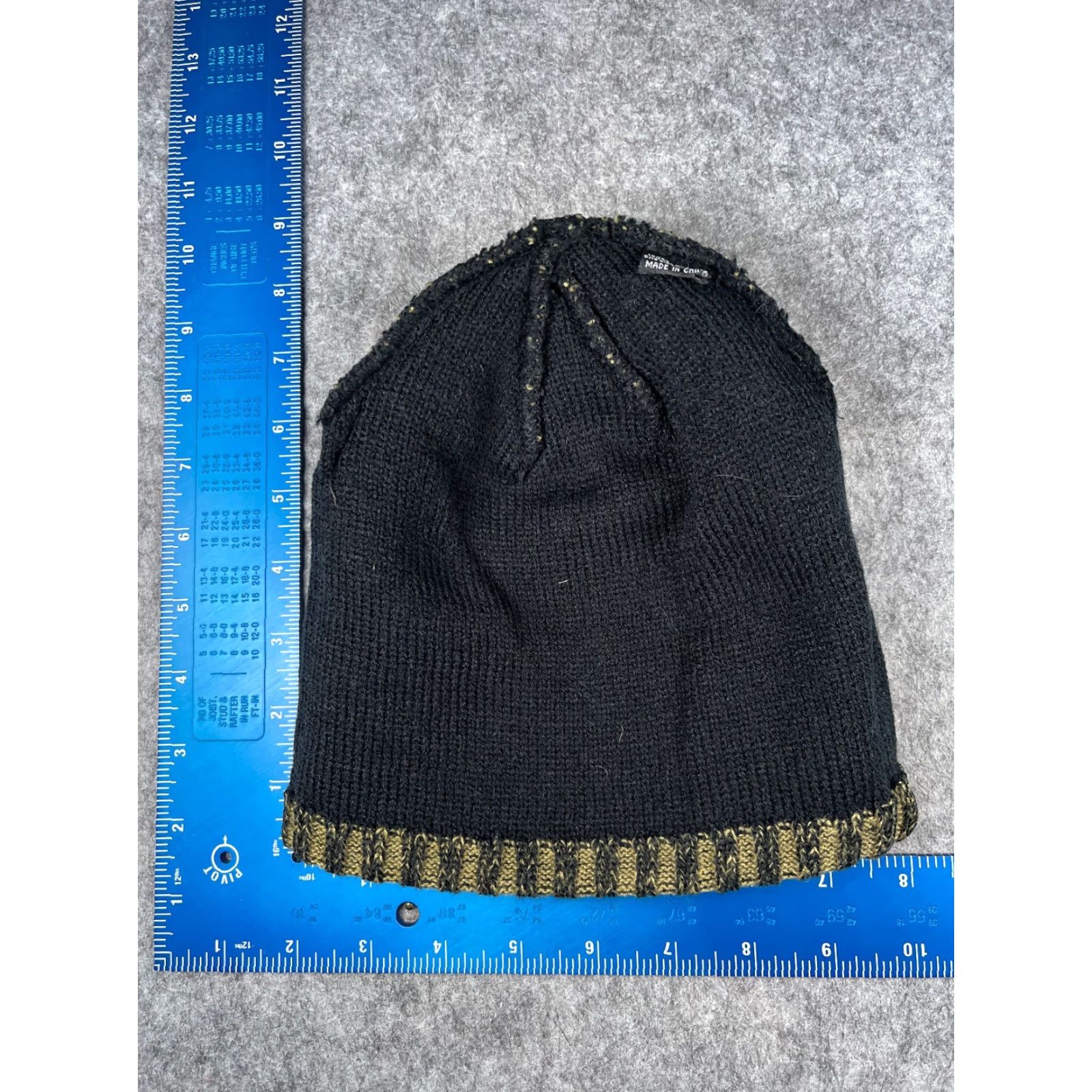 Vintage Kurtz Beanie Toque Adult One Size Black Beige Knit 100% Acrylic Ski Winter Size ONE SIZE - 6 Thumbnail