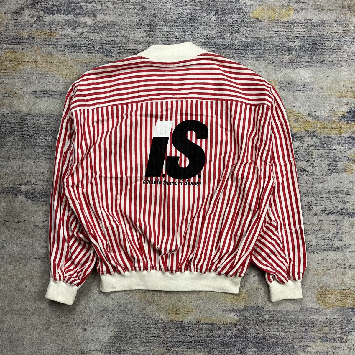 Issey Miyake Vintage 90s Issey miyake stripe red bomber jacket Size US M / EU 48-50 / 2 - 1 Thumbnail