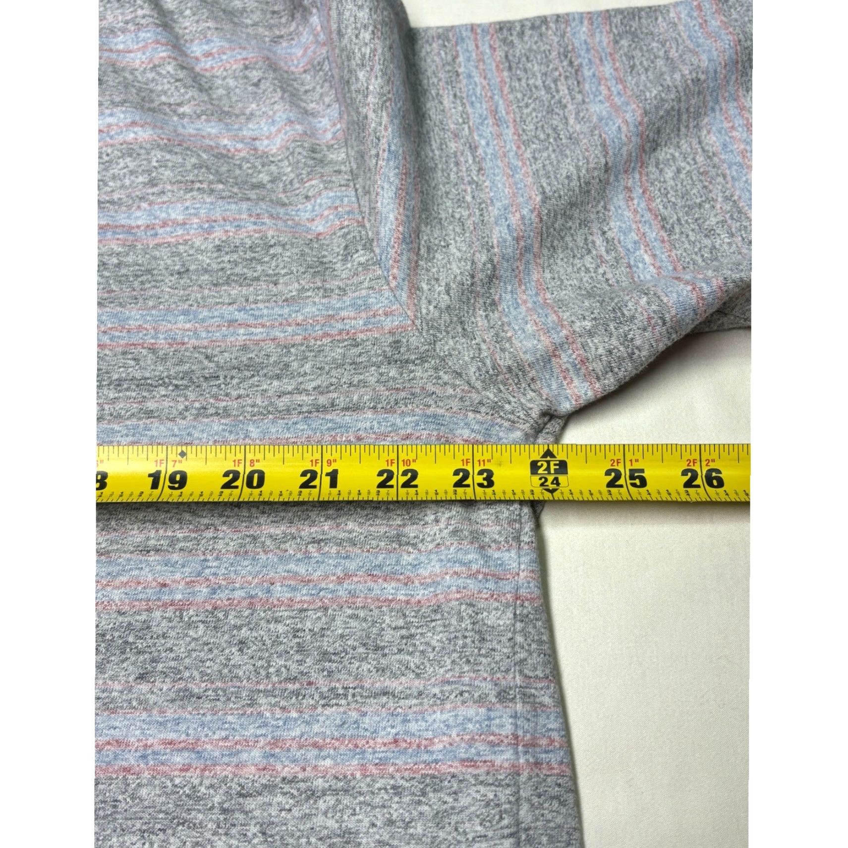 Faconnable Jeans Mens XL Striped Long Sleeve Polo Shirt Pocket Casual Gray