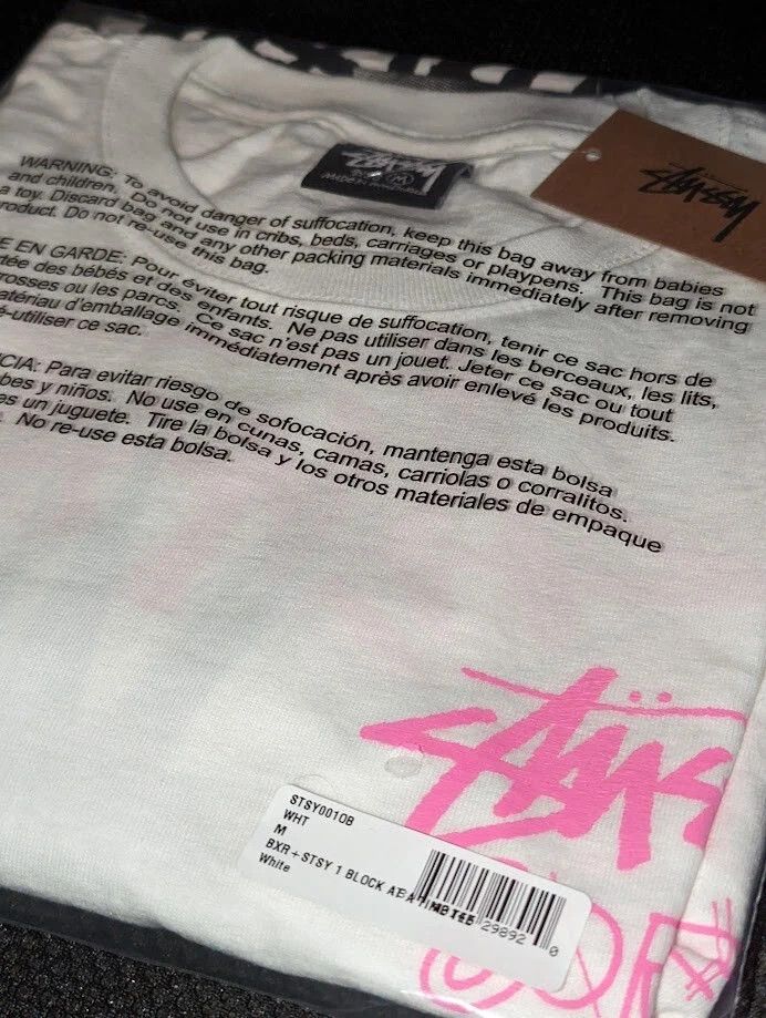 Born X Raised × Stussy BORN X RAISED + STÜSSY ONE BLOCK AT A TIME TEE: WHITE Size US M / EU 48-50 / 2 - 6 Thumbnail